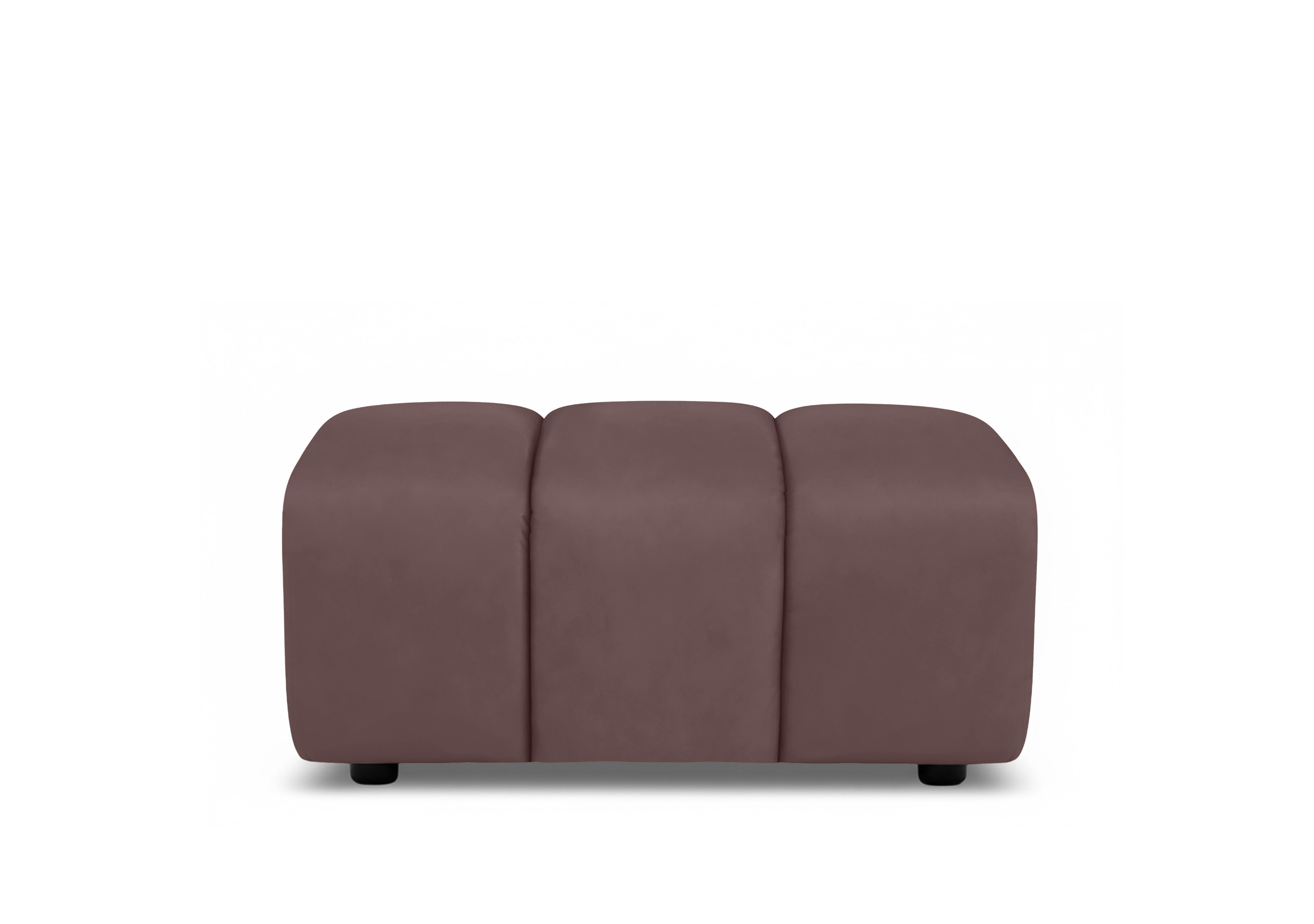 Rhianna Large Leather Footstool in Oslo Mulberry Cat-40/30 on Furniture Village