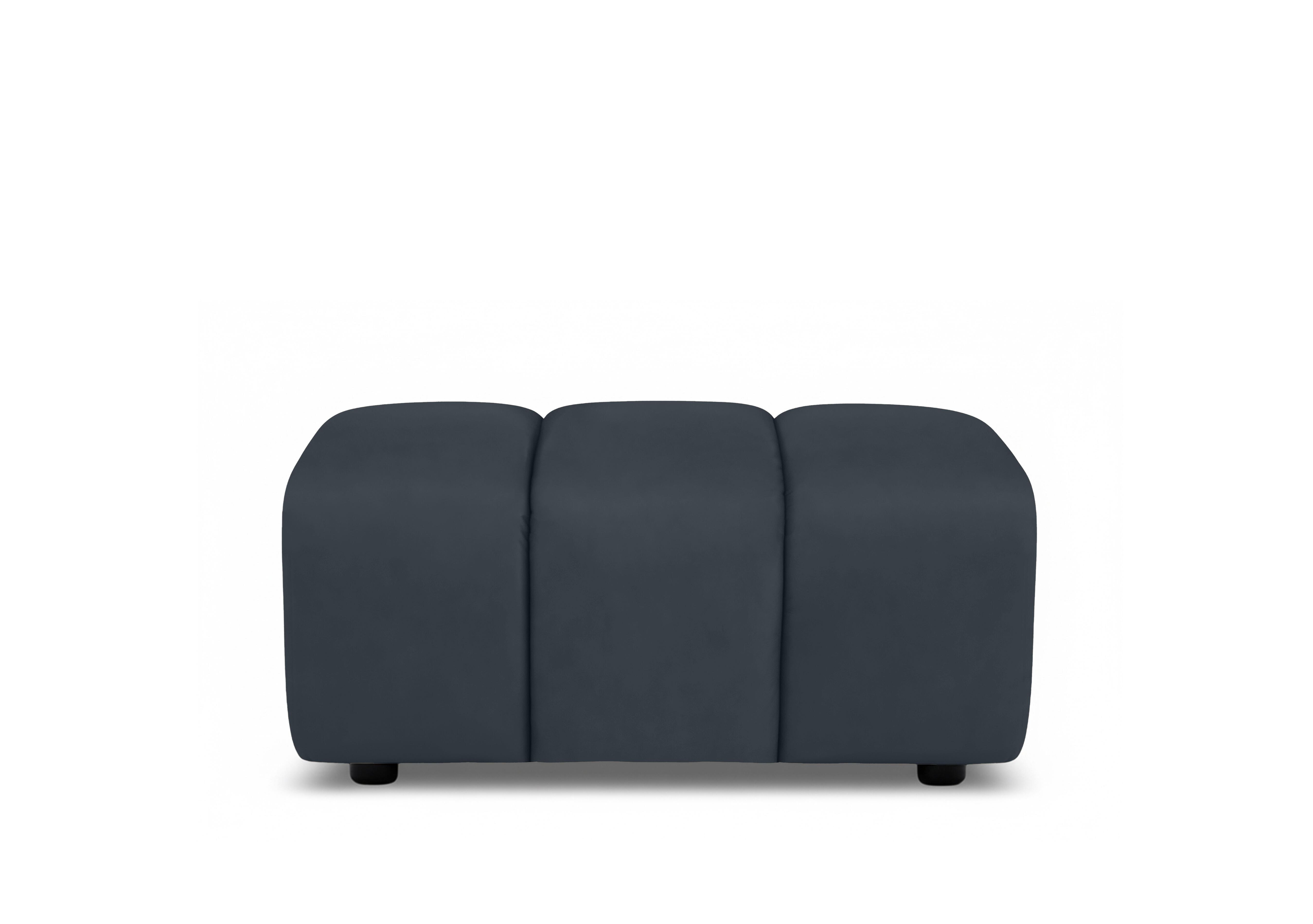 Rhianna Large Leather Footstool in Oslo Navy Cat-40/24 on Furniture Village