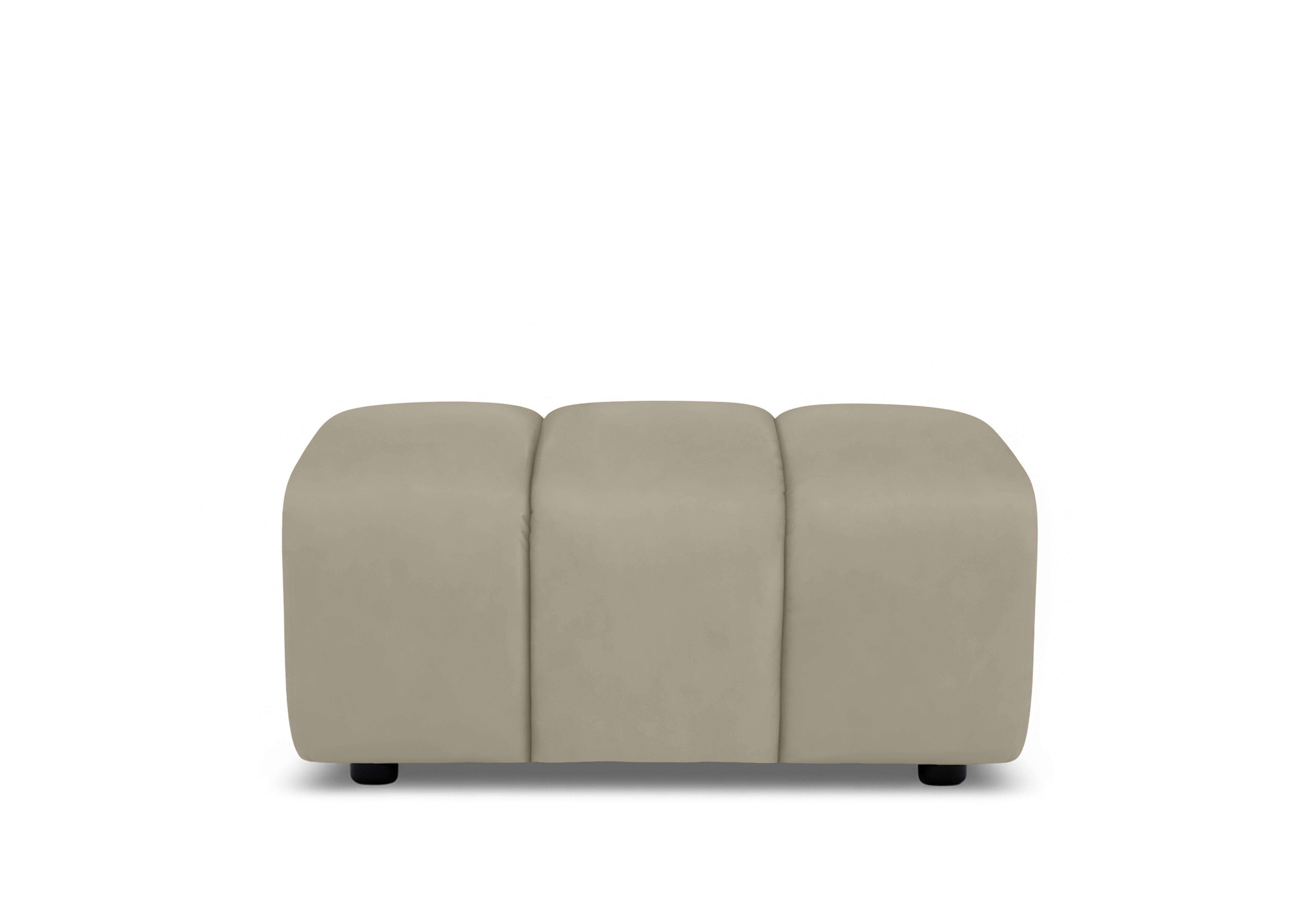 Rhianna Large Leather Footstool in Oslo Oyster Cat-40/08 on Furniture Village