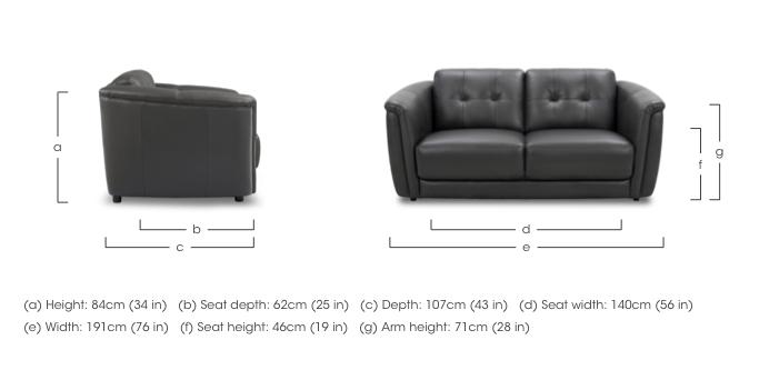 Monarch 2 Seater Leather Sofa in  on Furniture Village
