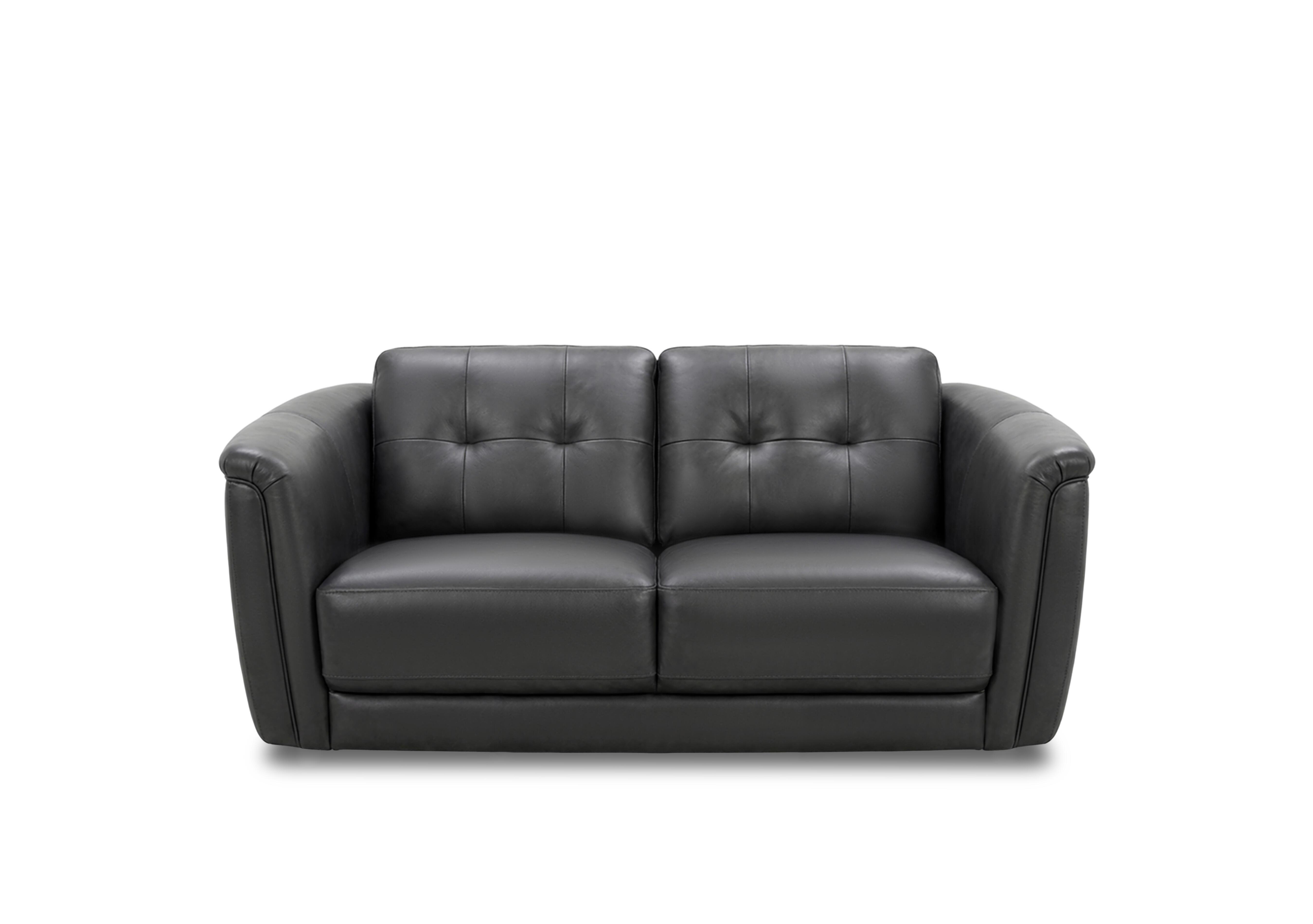 Monarch 2 Seater Leather Sofa in Montana Charcoal Cat-60/25 on Furniture Village