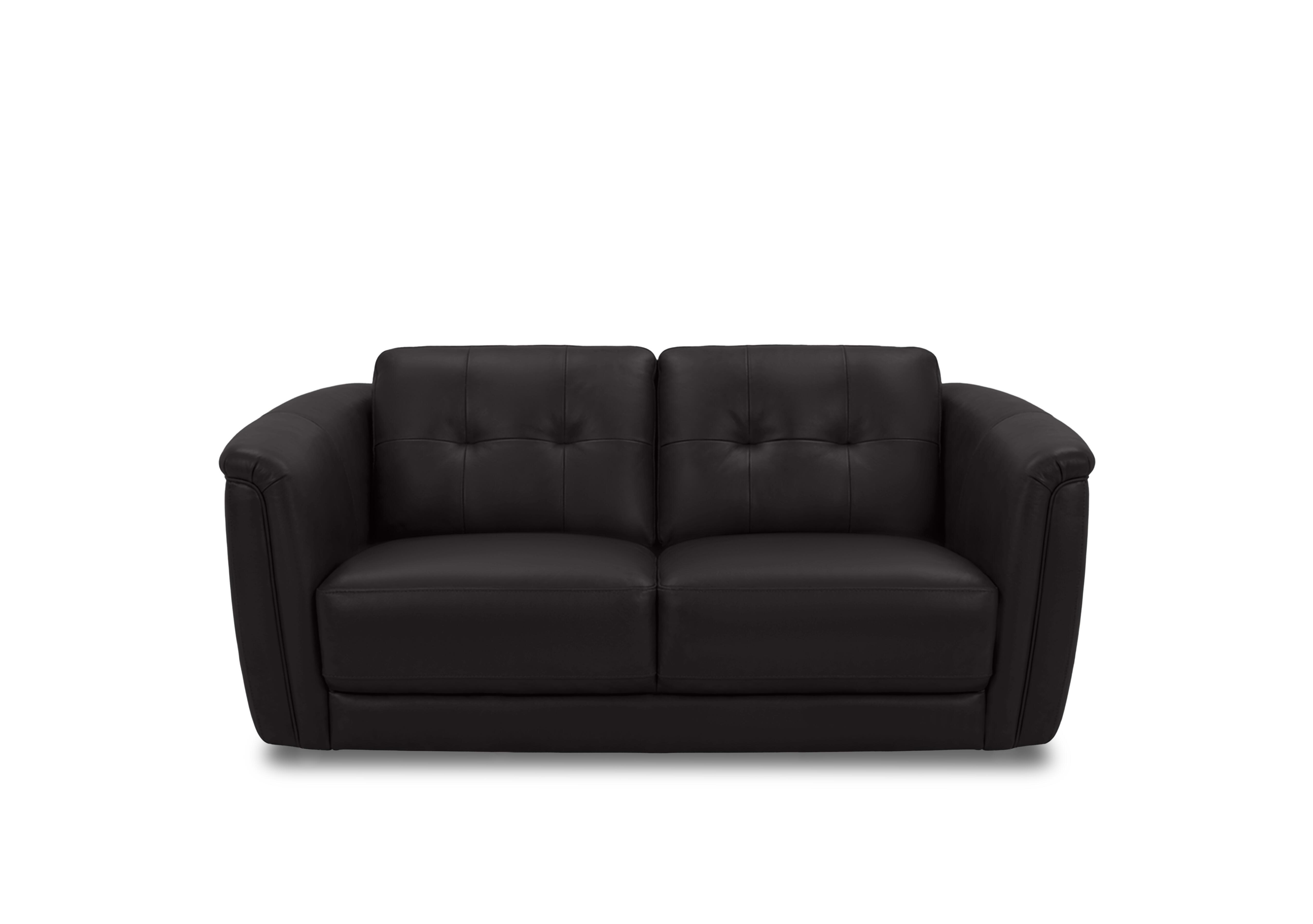 Monarch 2 Seater Leather Sofa in Montana Jet Black Cat-60/22 on Furniture Village