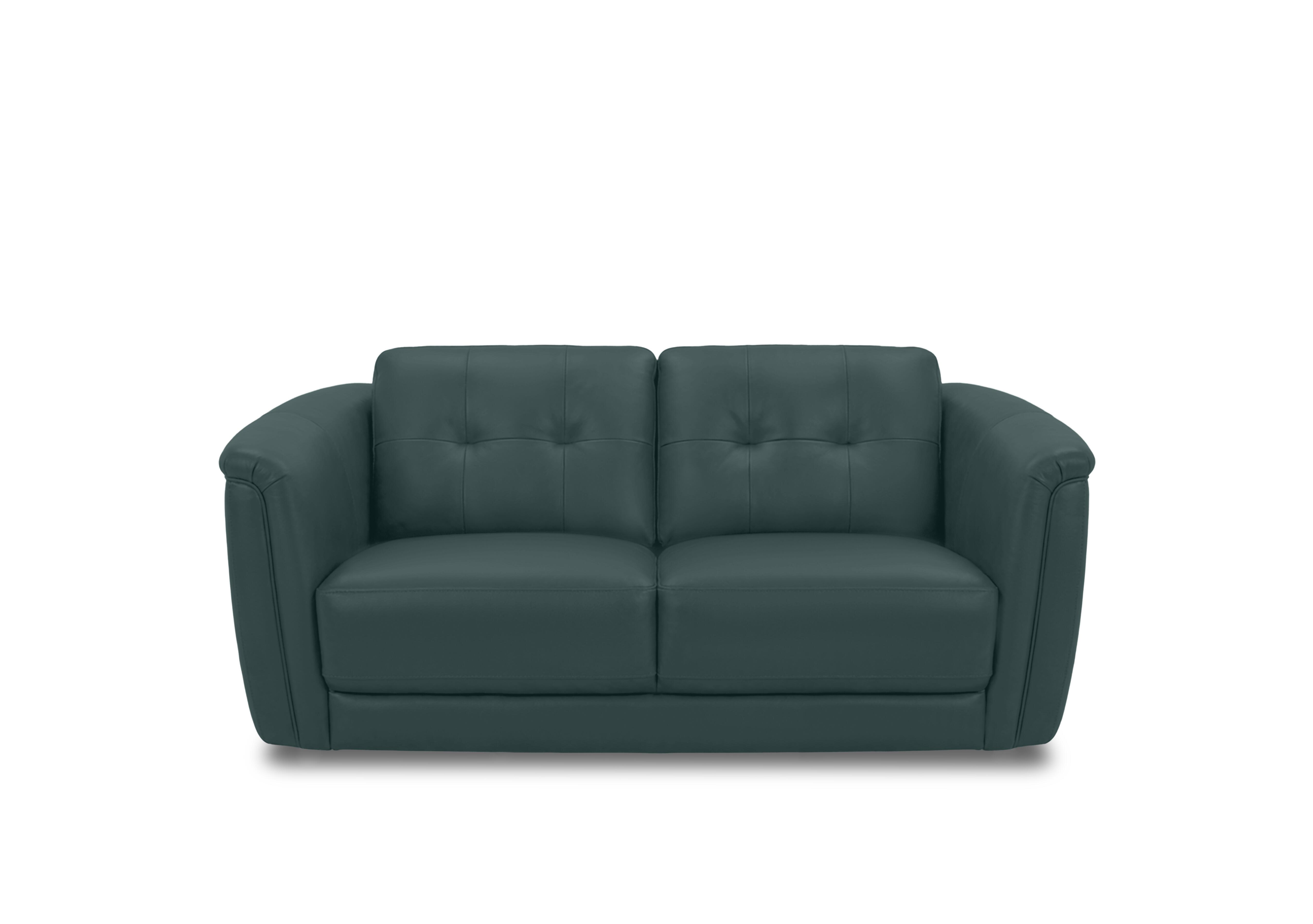 Monarch 2 Seater Leather Sofa in Oslo Peacock Cat-40/09 on Furniture Village