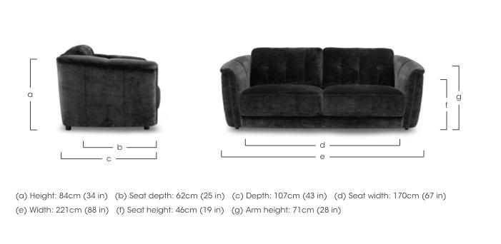 Monarch 3 Seater Fabric Sofa in  on Furniture Village