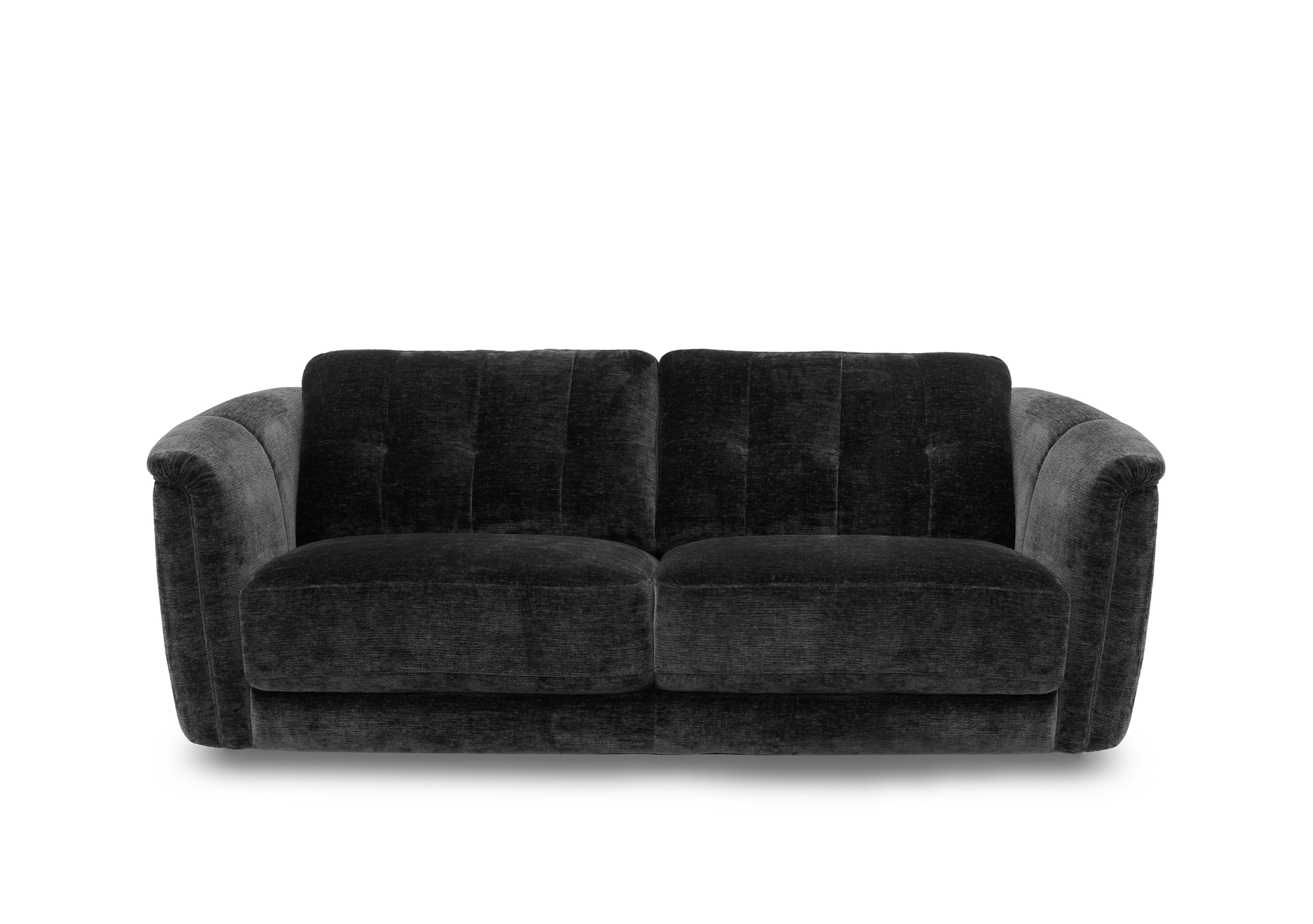 Monarch 3 Seater Fabric Sofa in Aston Jet Black 47514 on Furniture Village