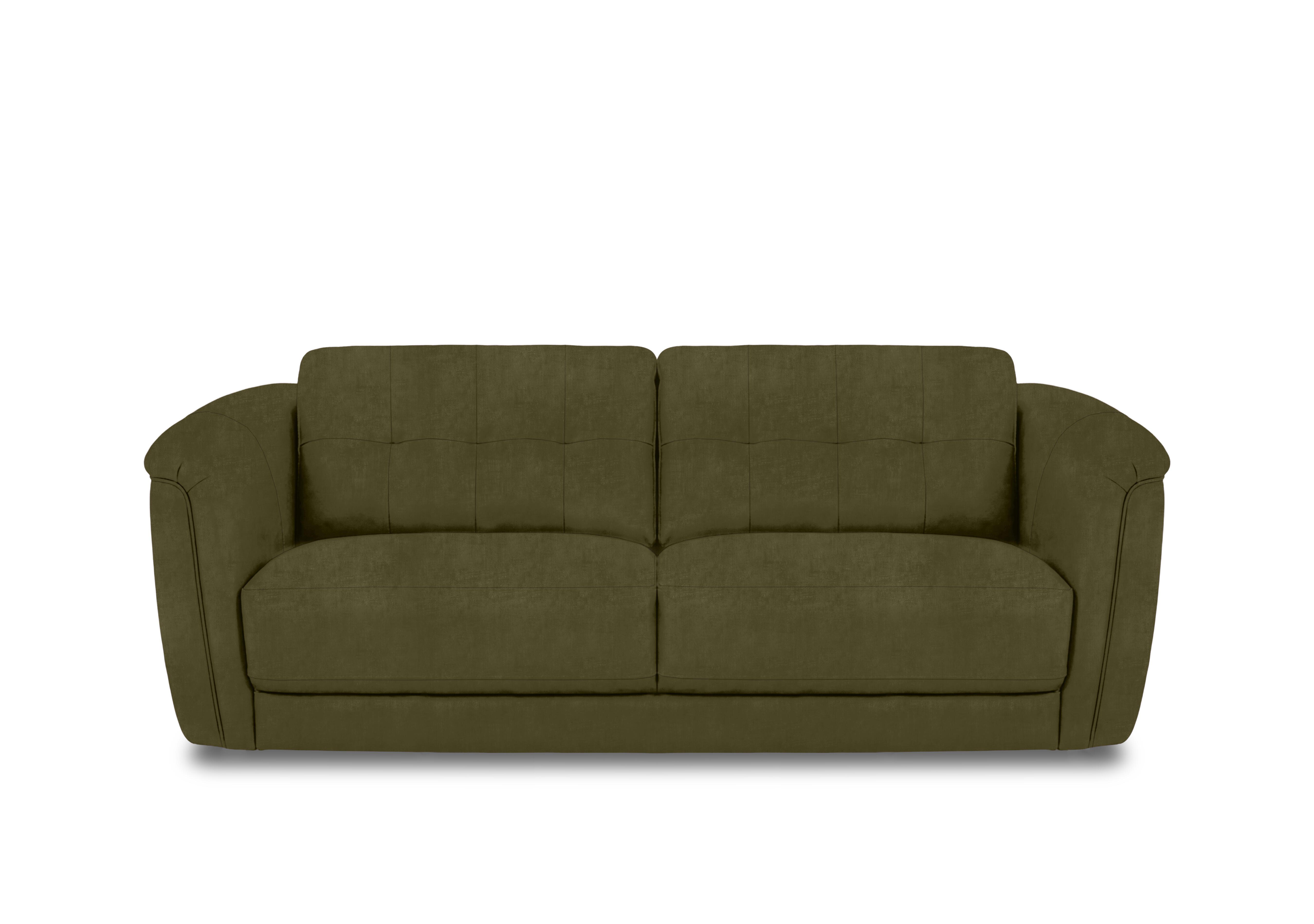 Monarch 3 Seater Fabric Sofa in Manhattan Olive Green 58006 on Furniture Village