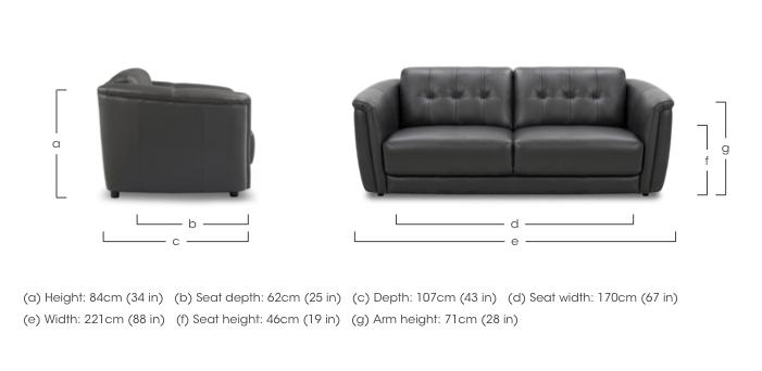 Monarch 3 Seater Leather Sofa in  on Furniture Village