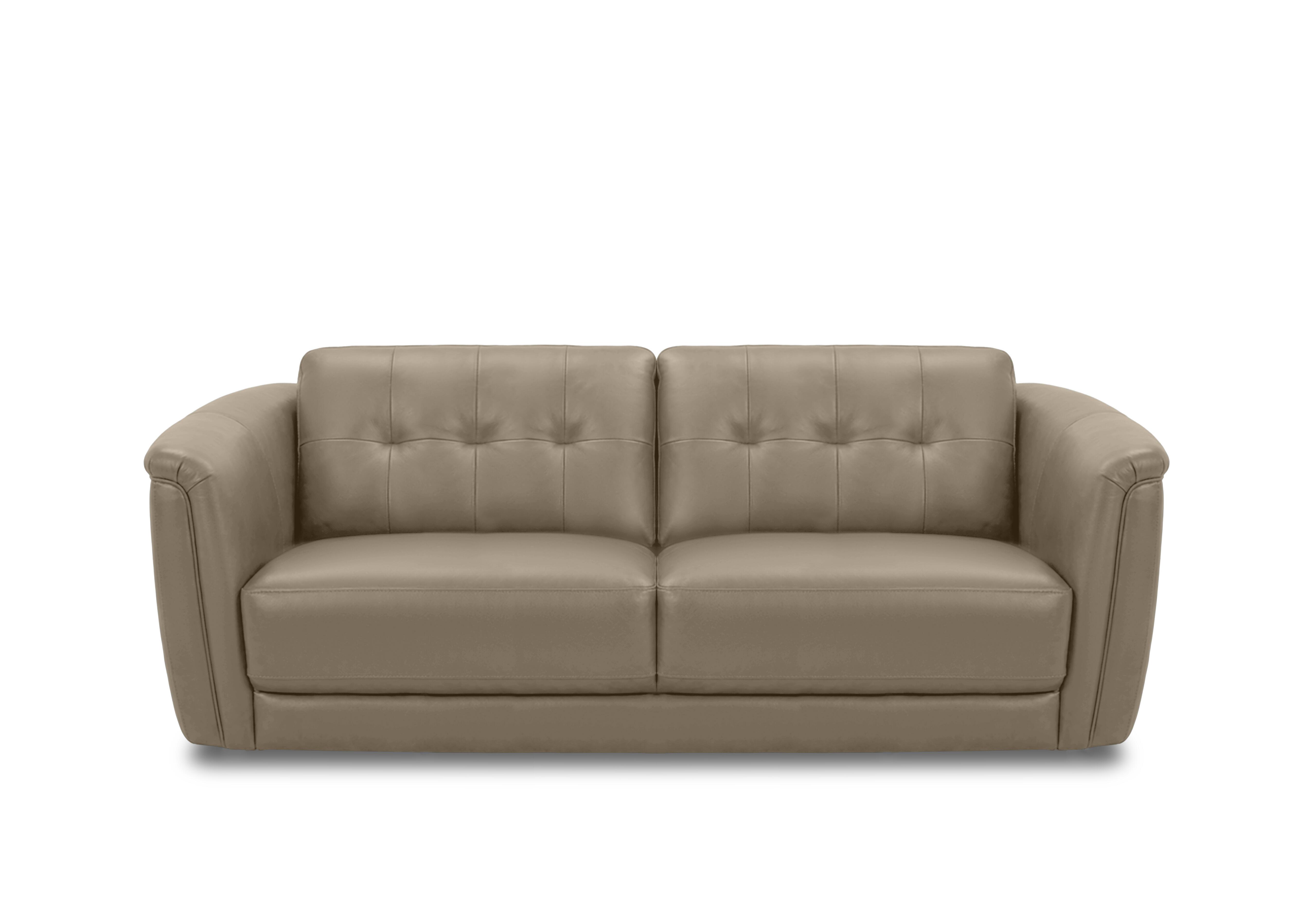 Monarch 3 Leather Seater Sofa in Montana Barley Cat-60/06 on Furniture Village