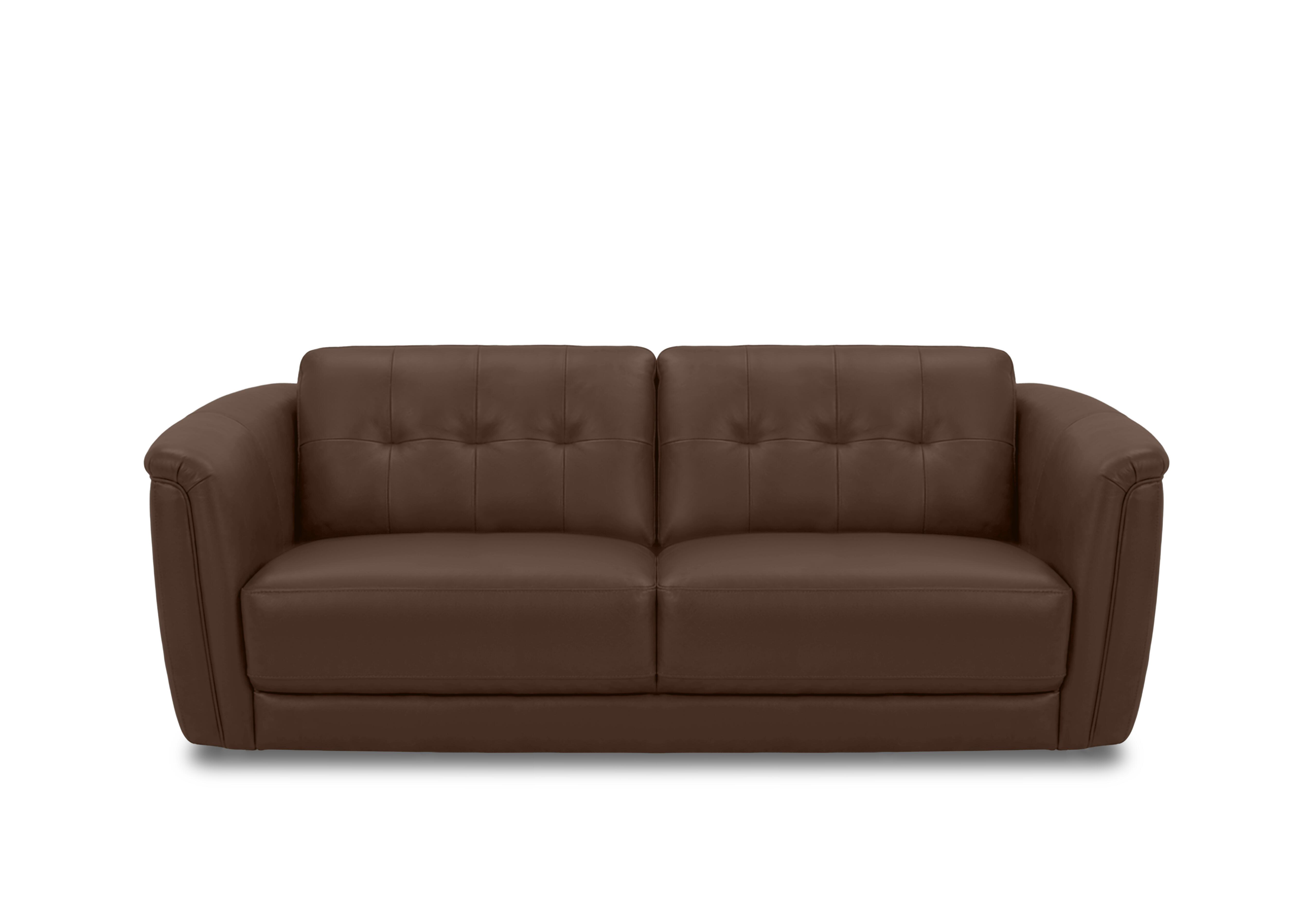 Monarch 3 Seater Leather Sofa in Montana Chocolate Cat-60/08 on Furniture Village