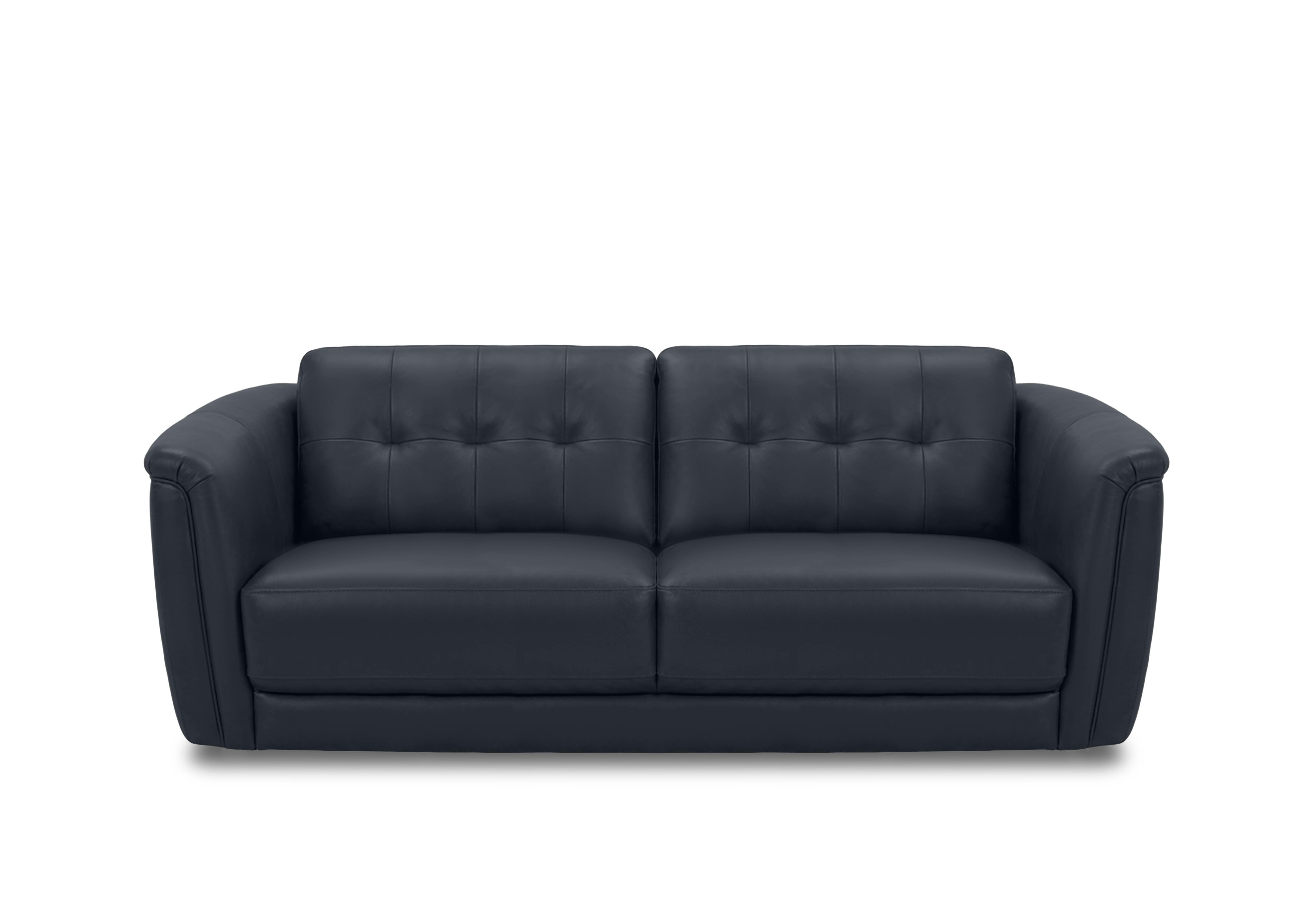 Monarch 3 Seater Leather Sofa in Montana Navy Cat-60/24 on Furniture Village