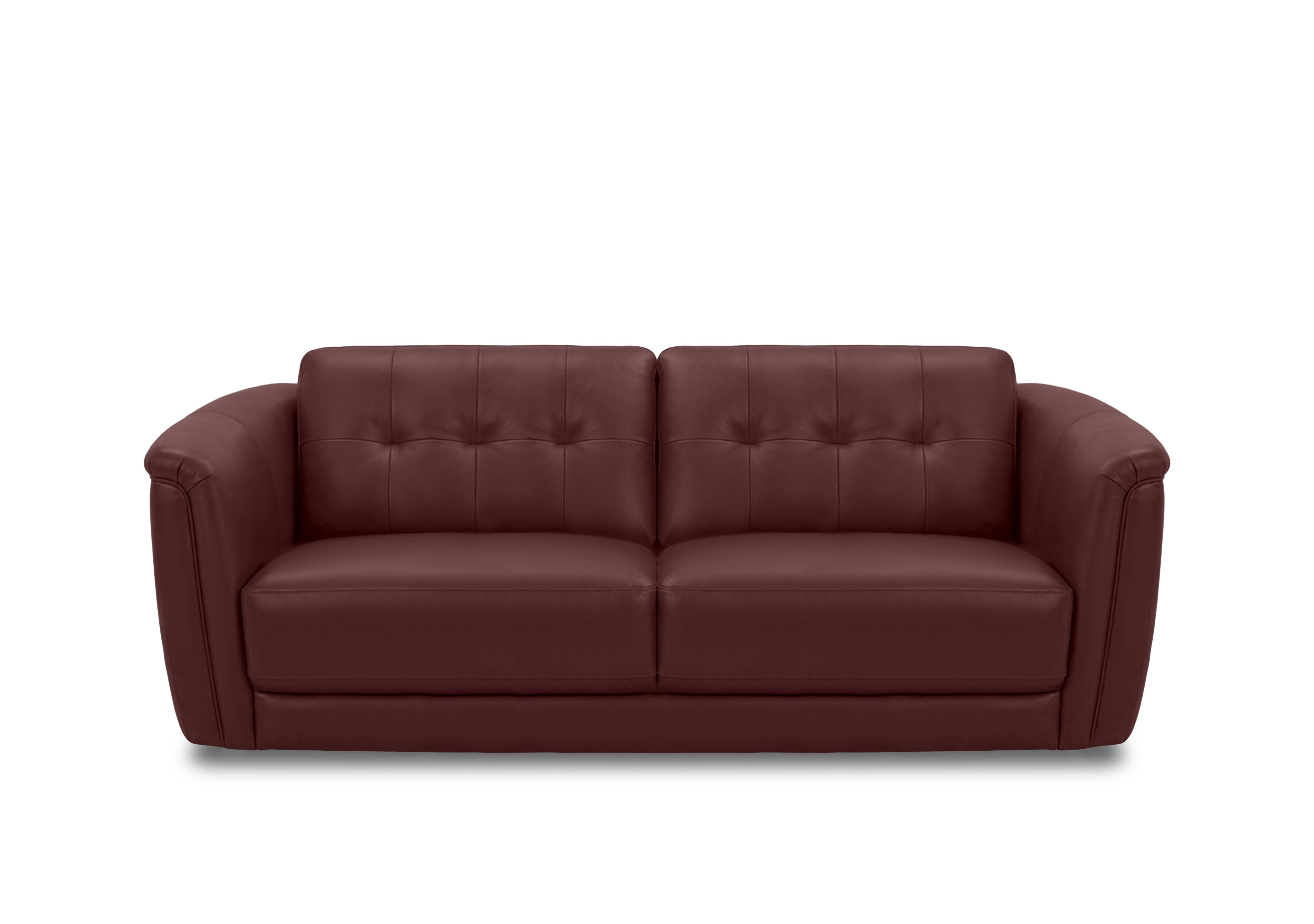 Monarch 3 Leather Seater Sofa in Montana Ruby Cat-60/15 on Furniture Village