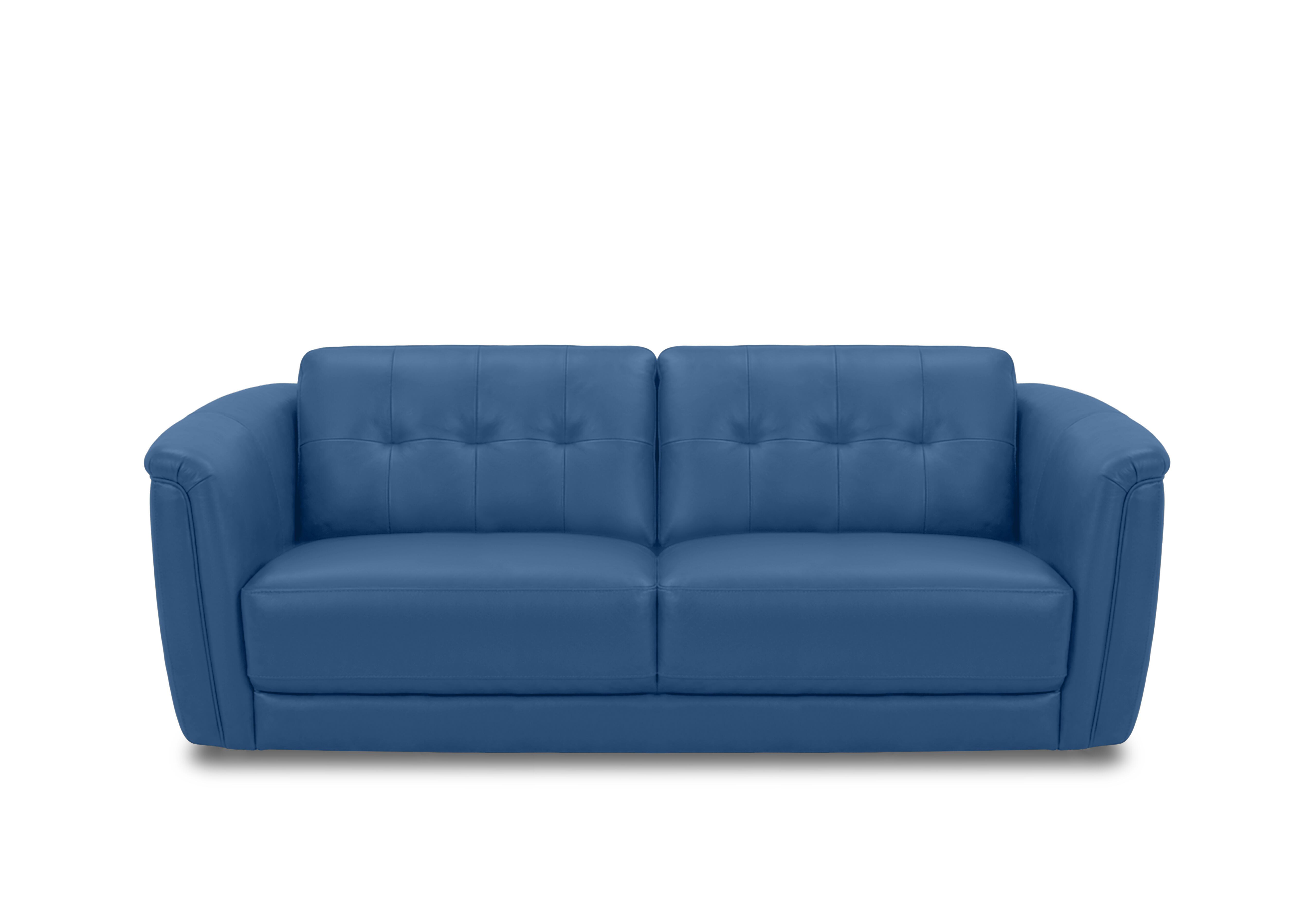 Monarch 3 Seater Leather Sofa in Oslo Aegean Cat-40/12 on Furniture Village