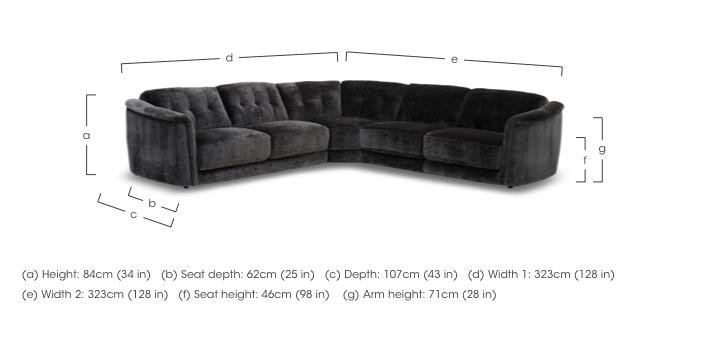 Monarch Large Fabric Corner Sofa in  on Furniture Village