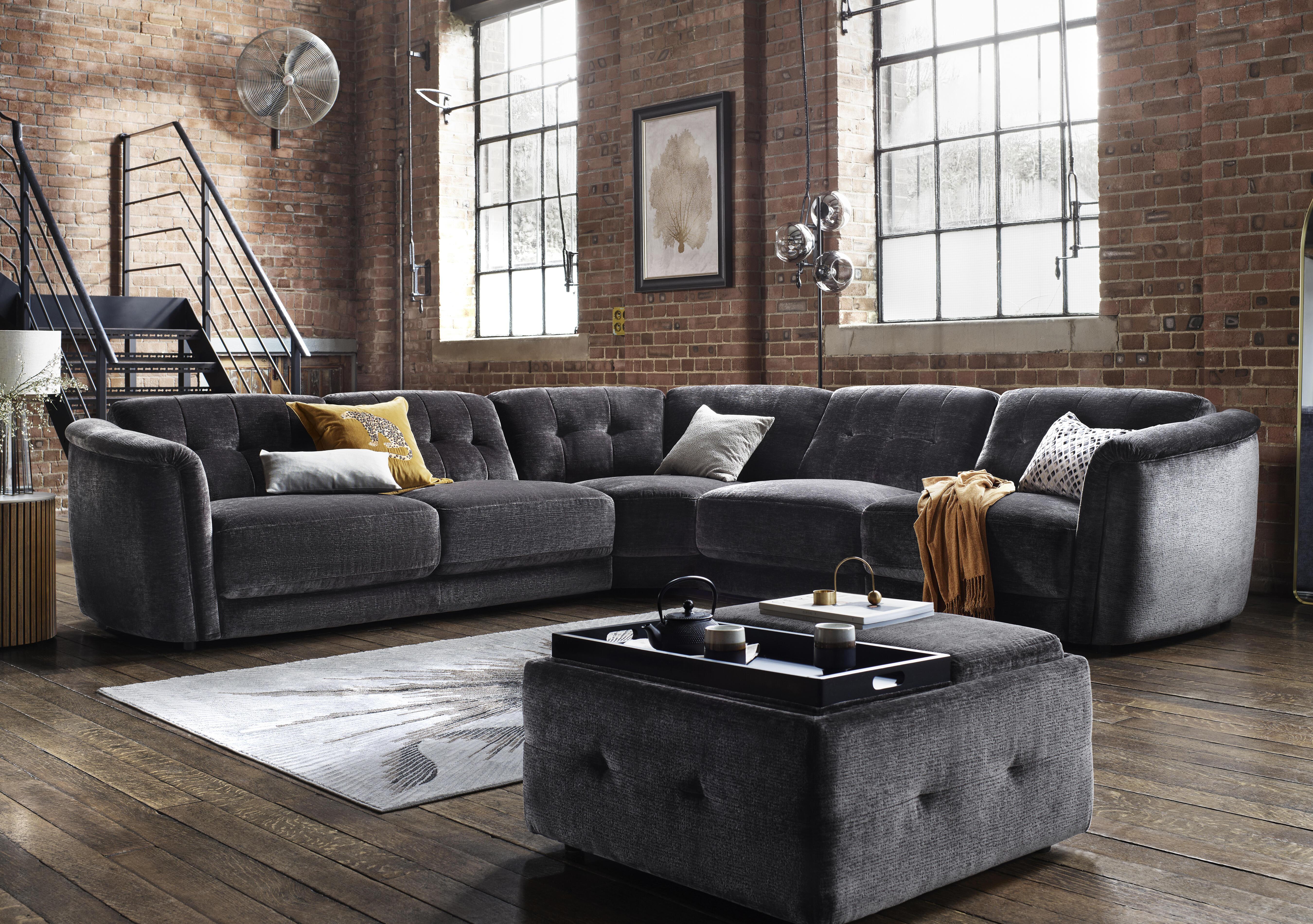 Monarch Large Fabric Corner Sofa in  on Furniture Village