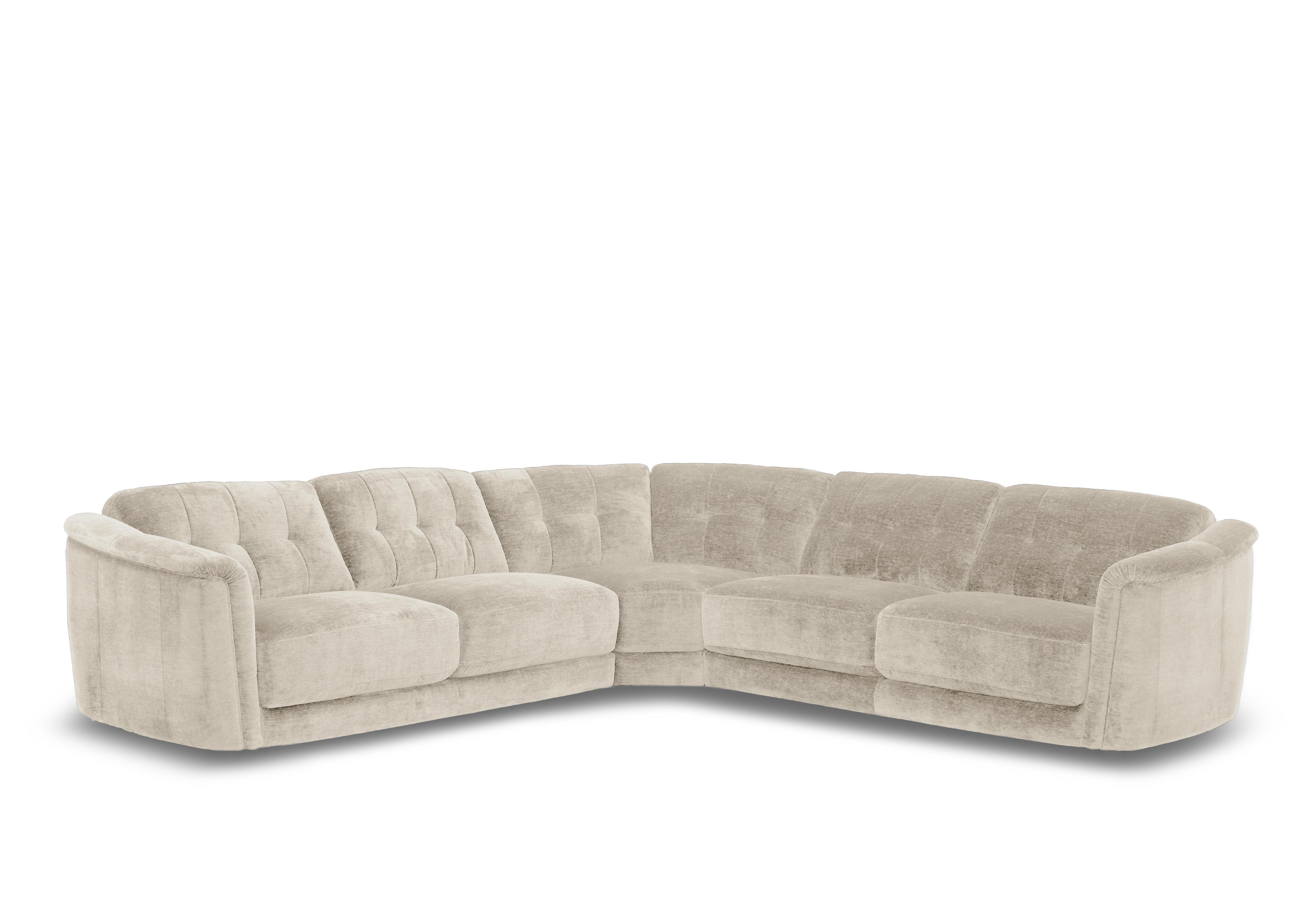 Monarch Large Fabric Corner Sofa in Aston Oyster 47517 on Furniture Village