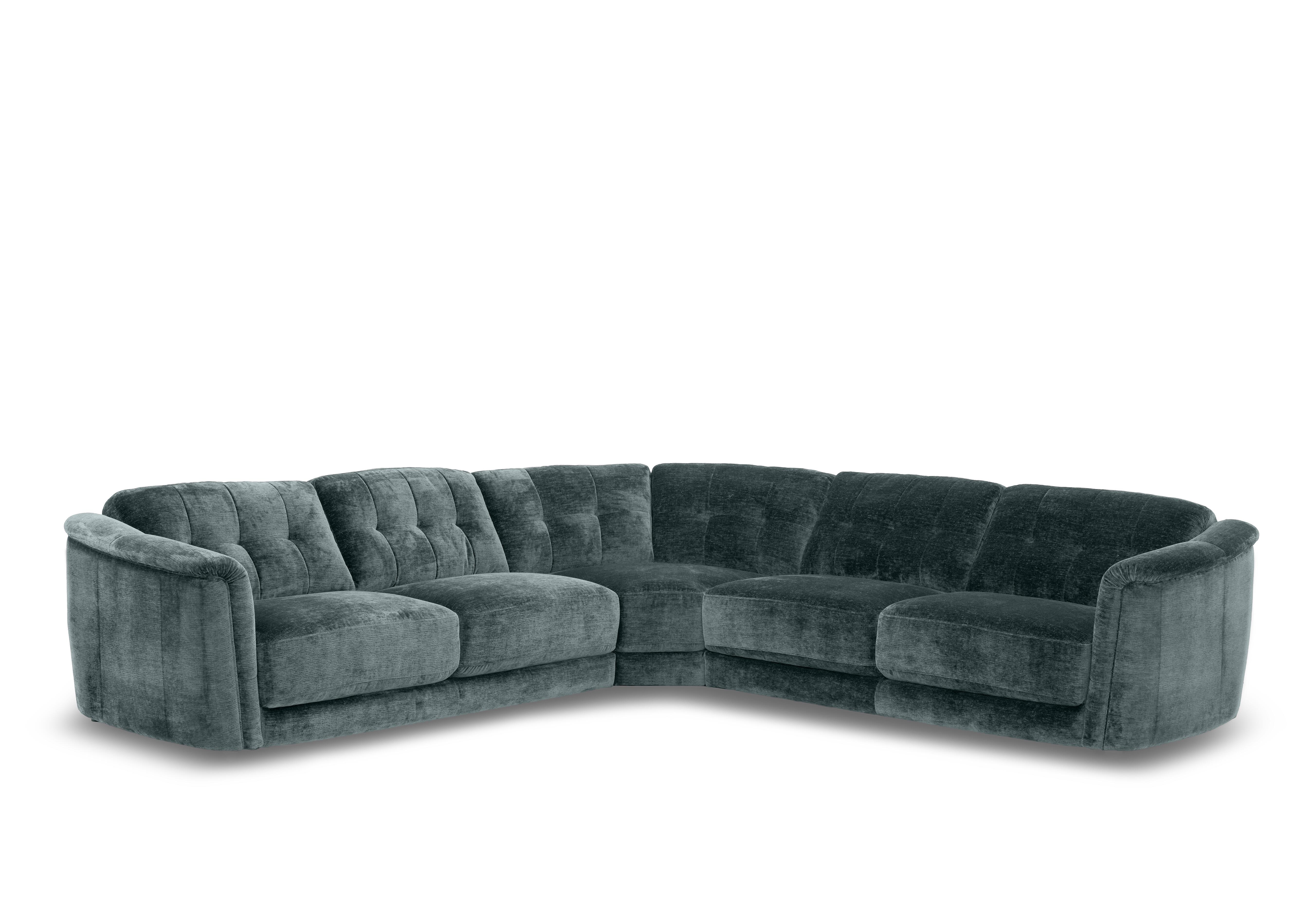 Monarch Large Fabric Corner Sofa in Aston Seafoam 47520 on Furniture Village