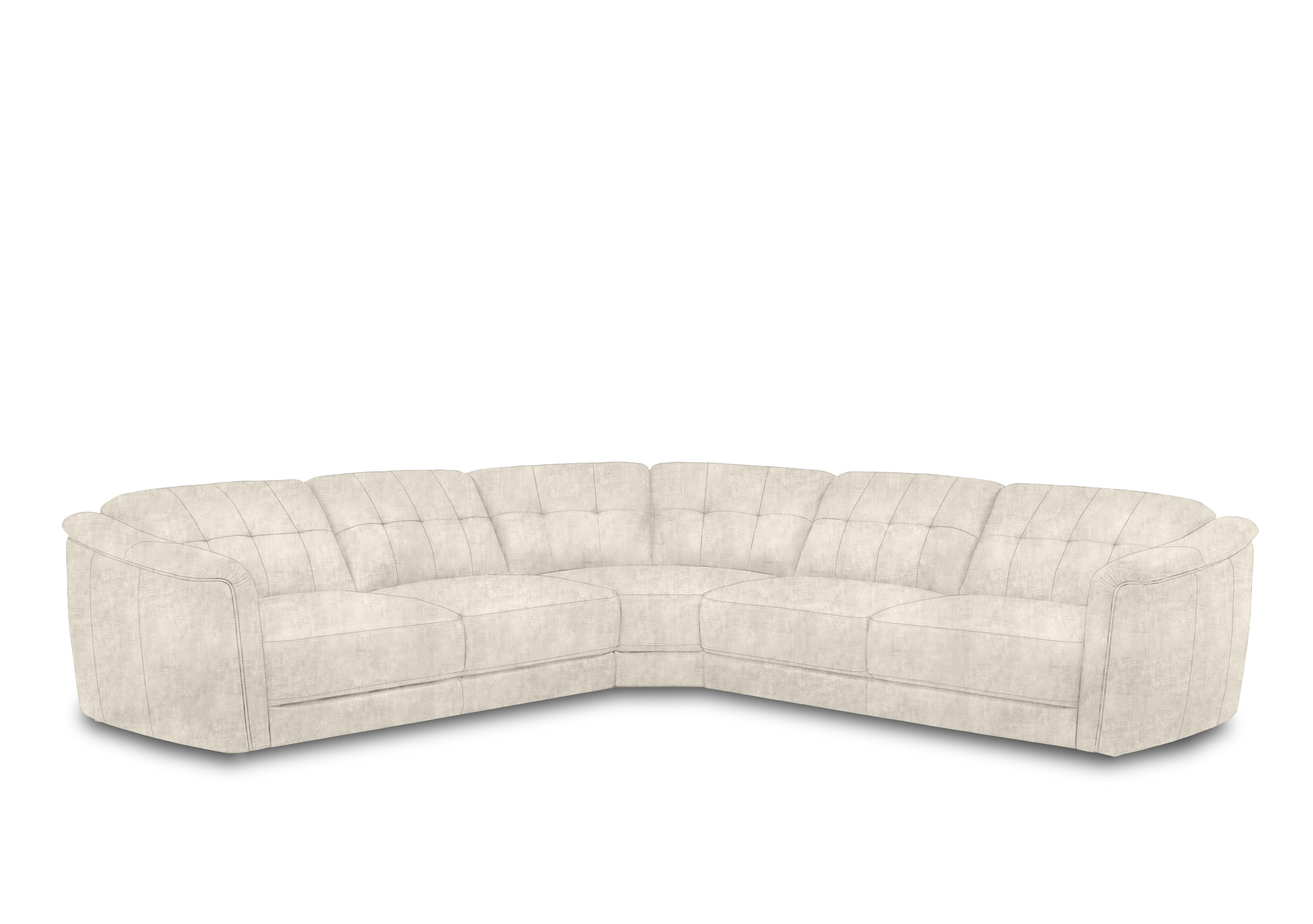 Monarch Large Fabric Corner Sofa in Hudson Ivory 25102 on Furniture Village