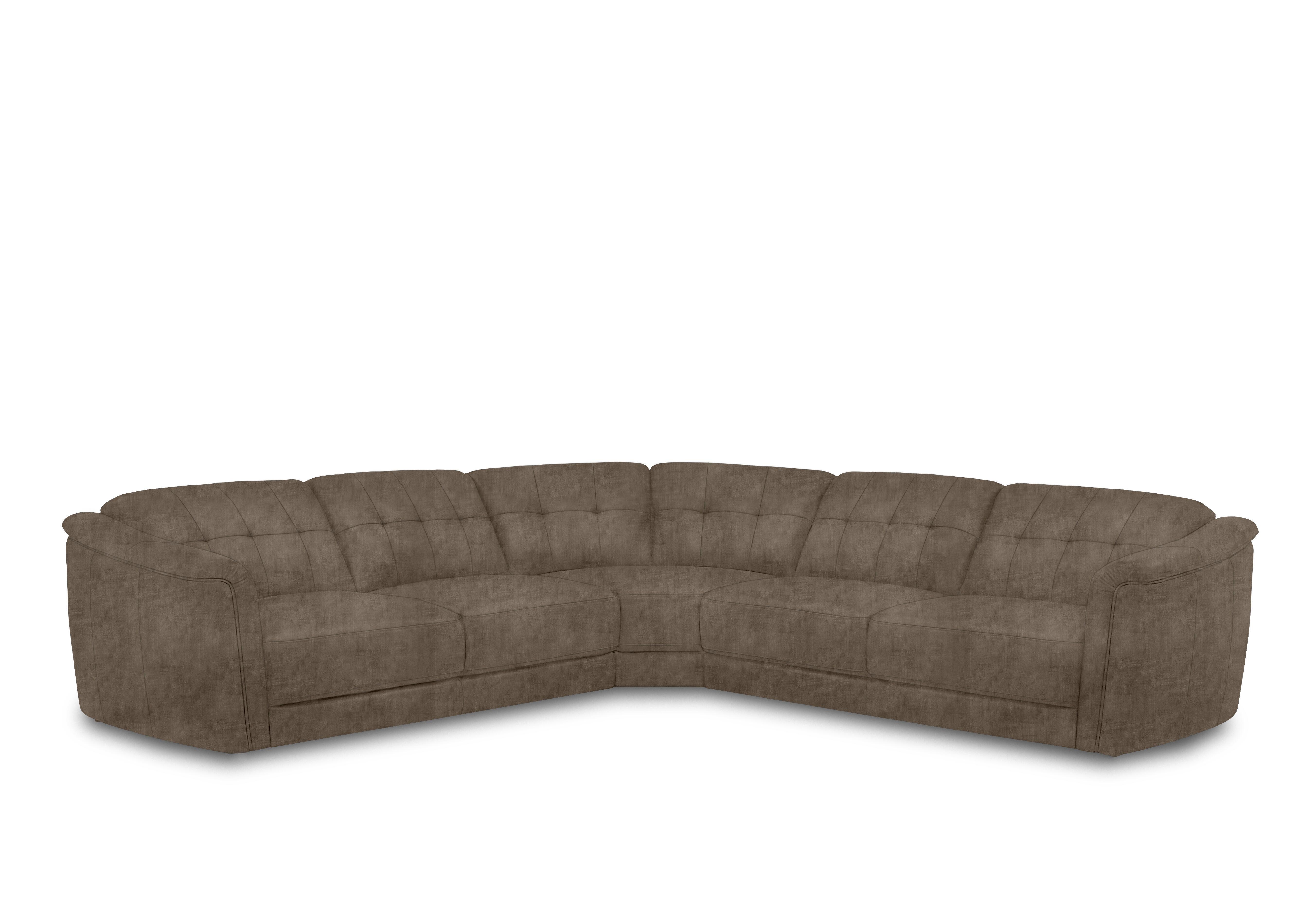 Monarch Large Fabric Corner Sofa in Hudson Mocha 25431 on Furniture Village