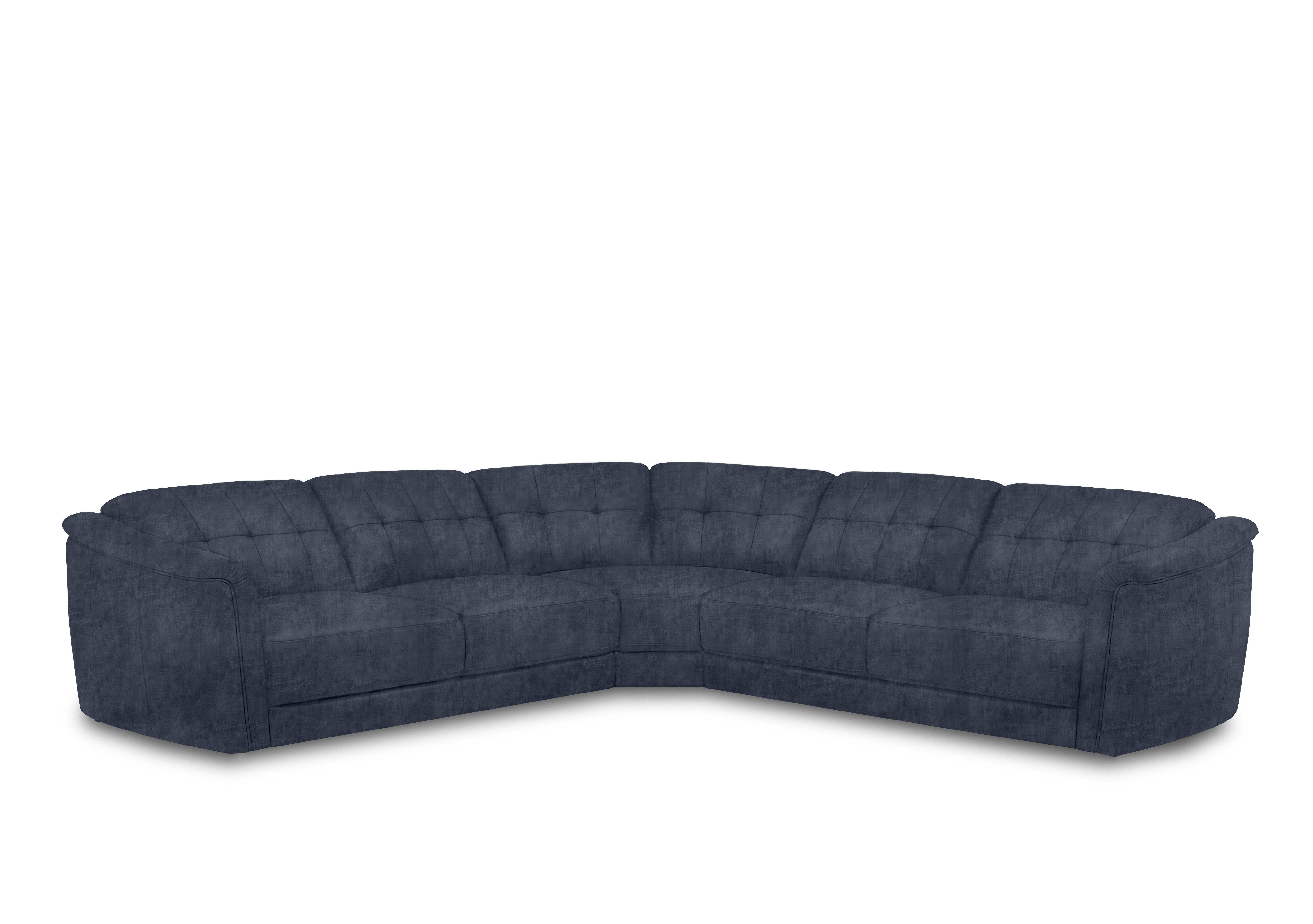 Monarch Fabric Large Corner Sofa in Hudson Ocean 25315 on Furniture Village