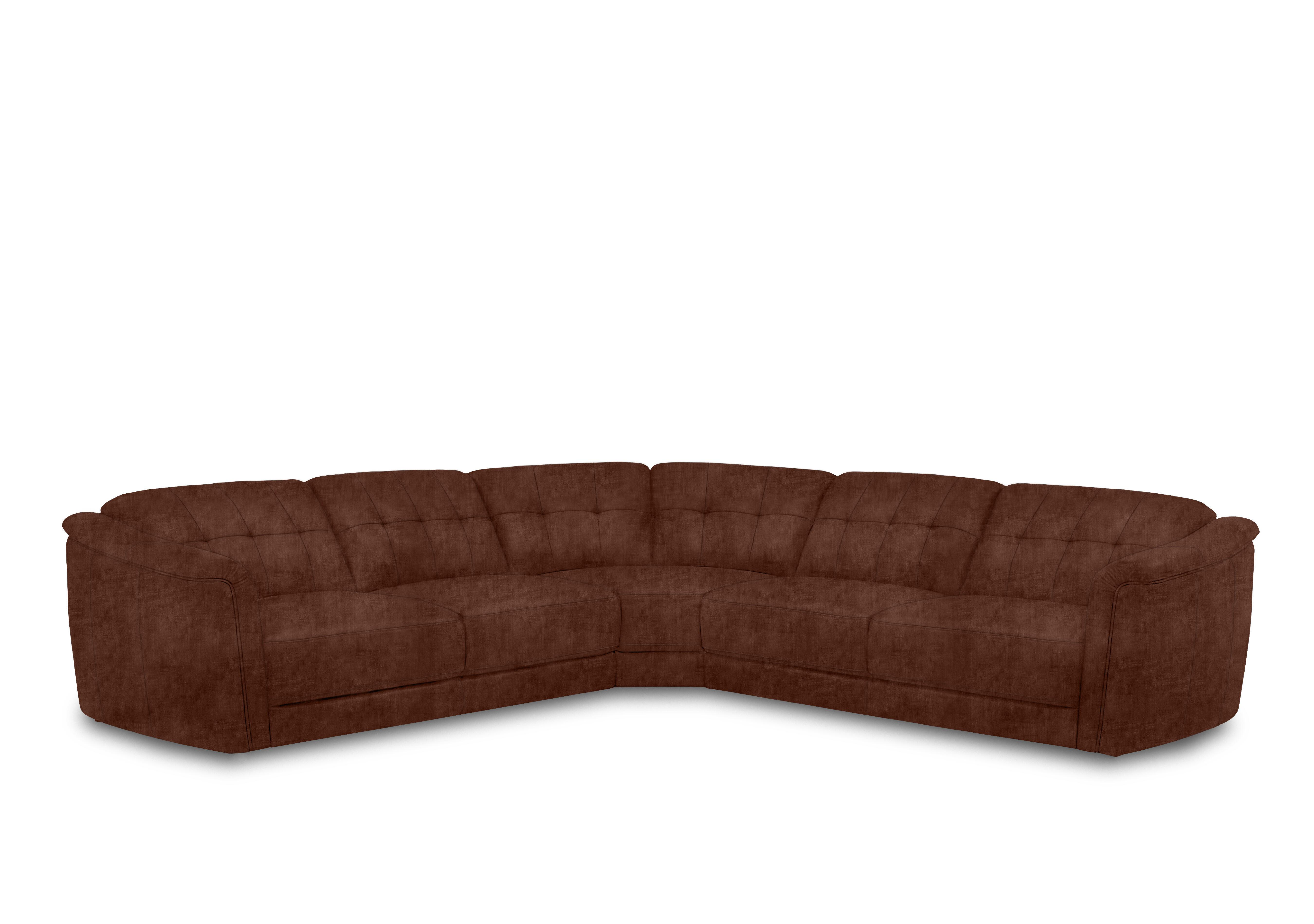 Monarch Large Fabric Corner Sofa in Hudson Rust 25500 on Furniture Village