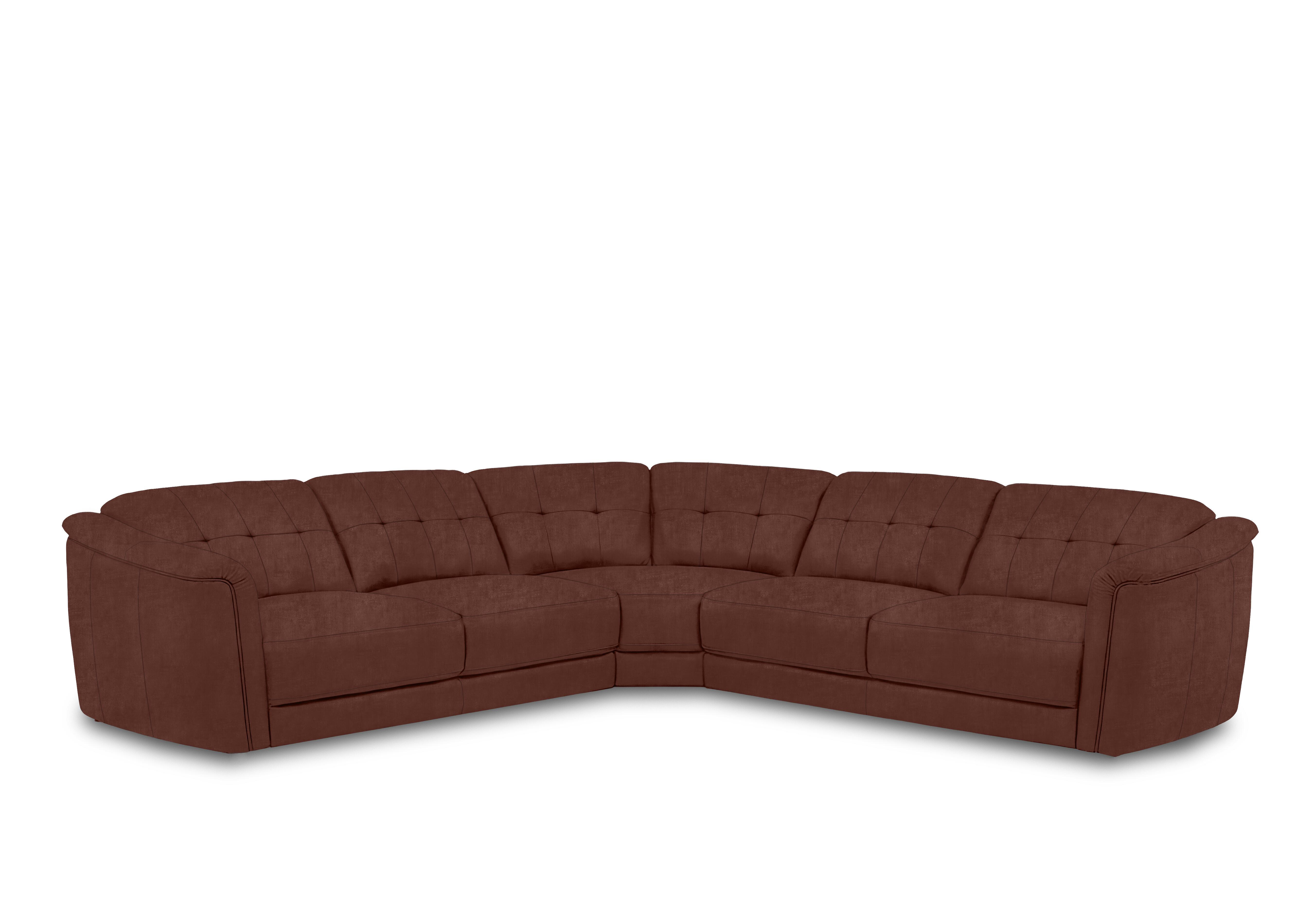 Monarch Fabric Large Corner Sofa in Manhattan Burnt Sienna 58008 on Furniture Village