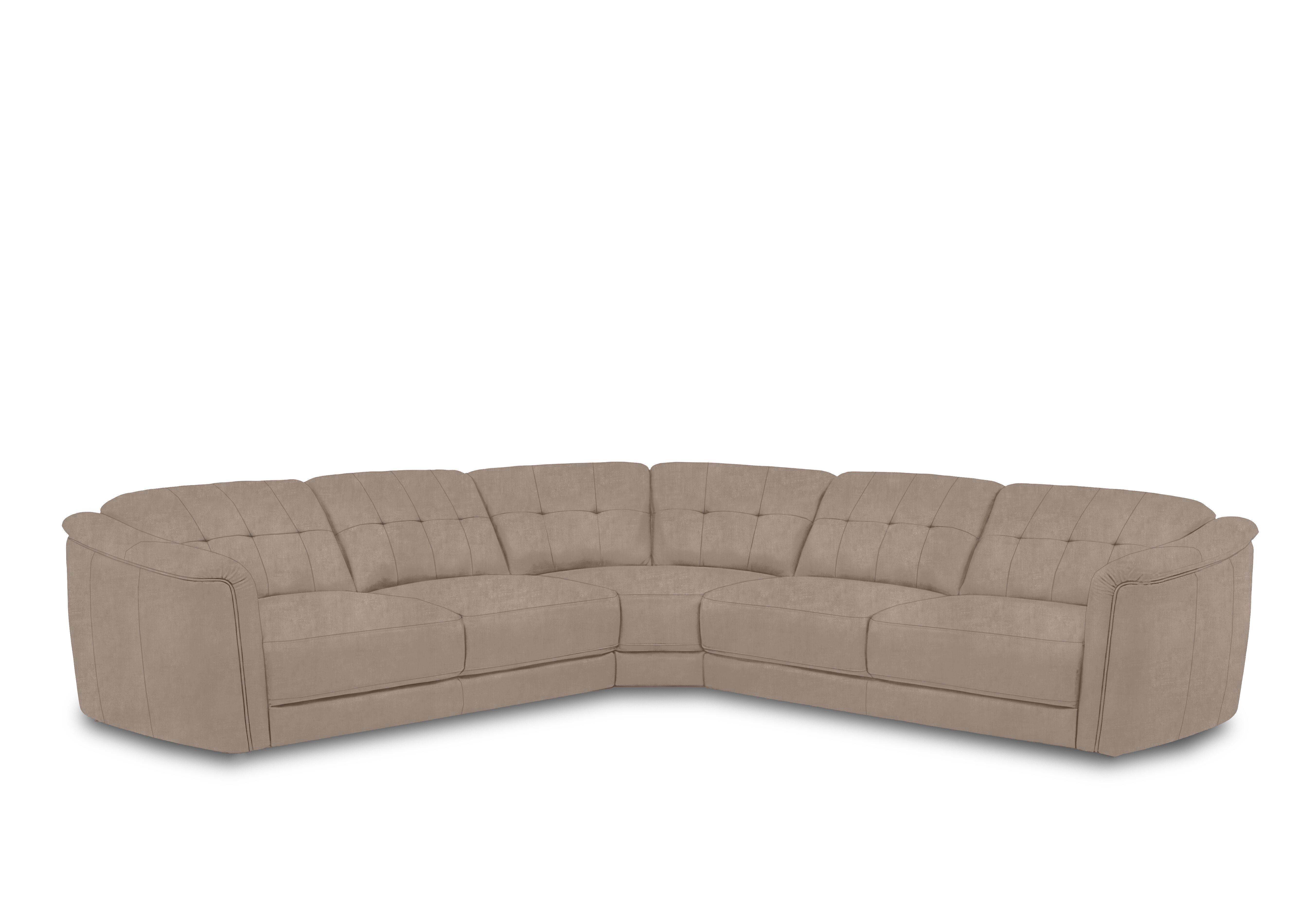 Monarch Fabric Large Corner Sofa in Manhattan Nutmeg 58005 on Furniture Village
