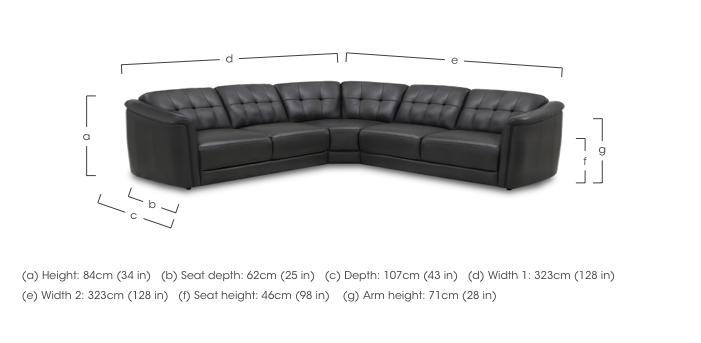 Monarch Large Leather Corner Sofa in  on Furniture Village