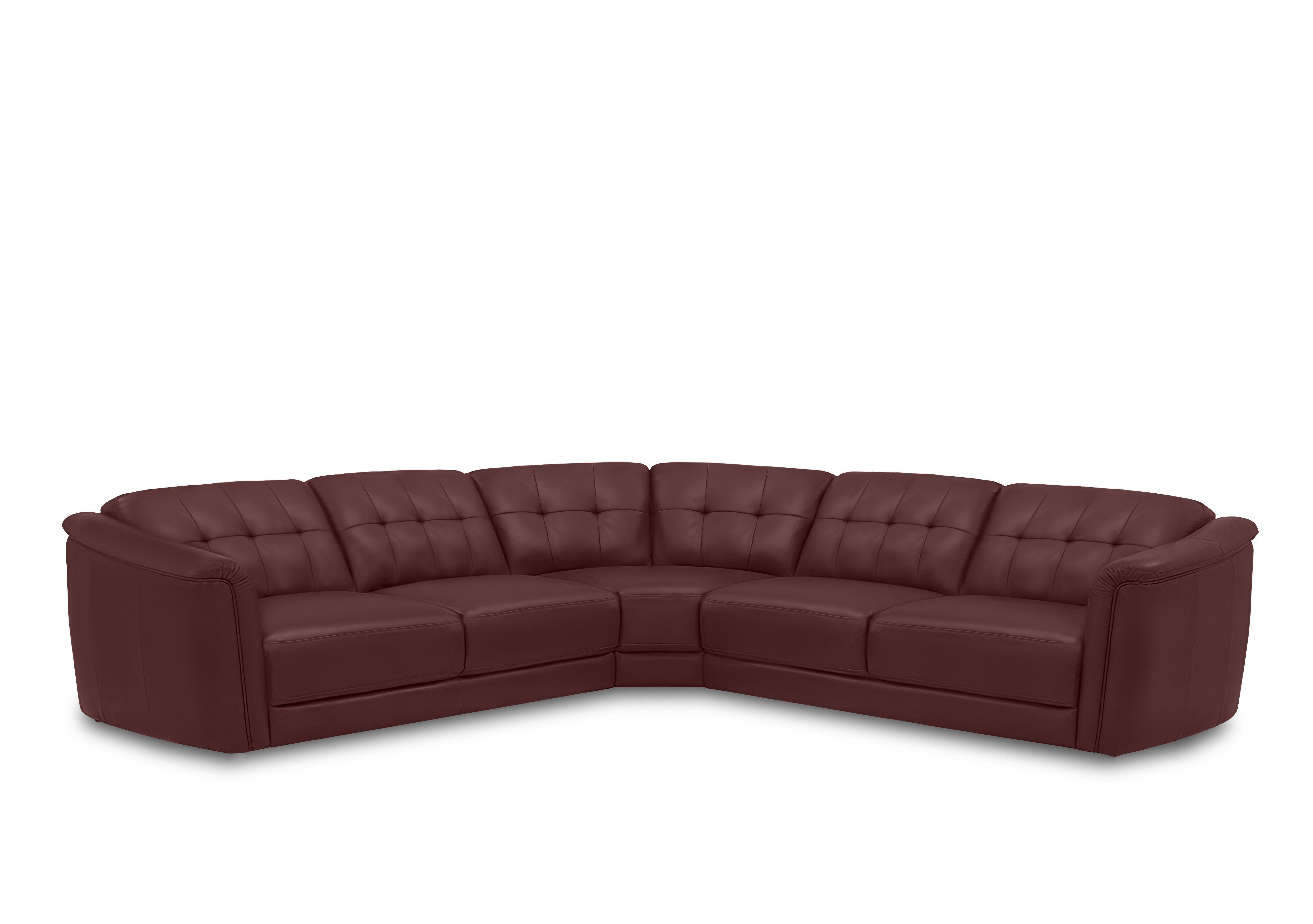 Monarch Leather Large Corner Sofa in Montana Ruby Cat-60/15 on Furniture Village