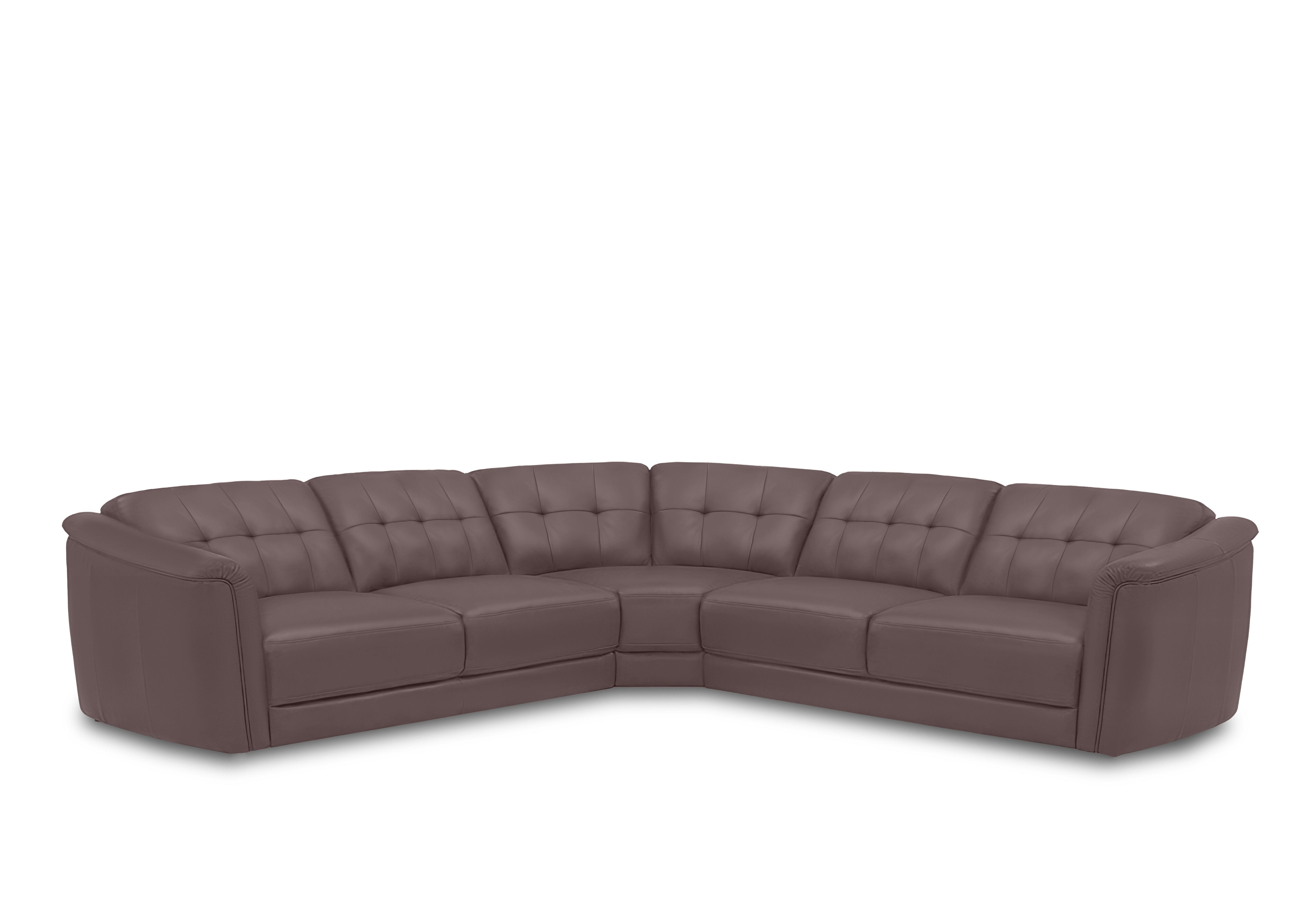 Monarch Leather Large Corner Sofa in Oslo Mulberry Cat-40/30 on Furniture Village