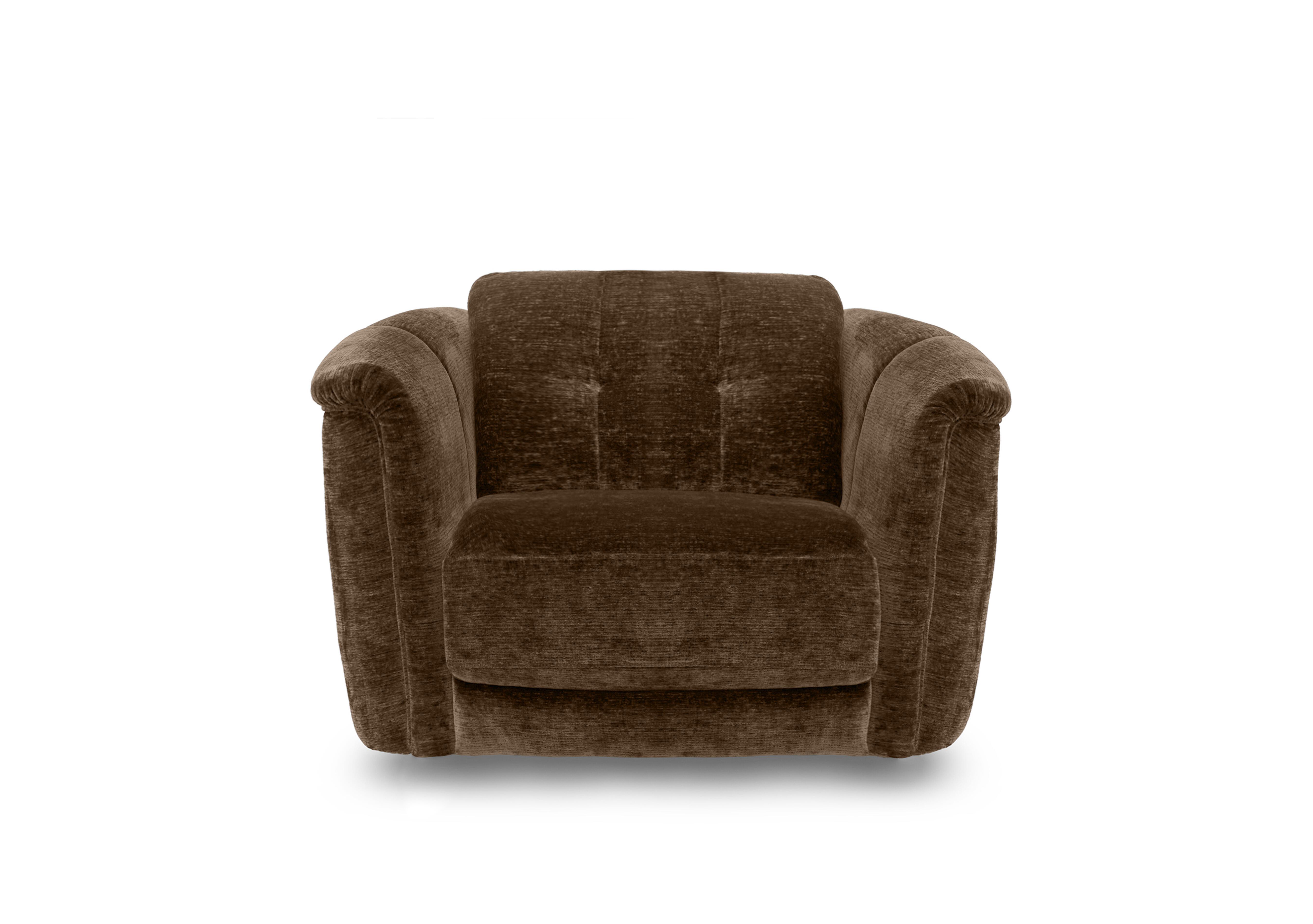 Monarch Fabric Cuddler Chair in Aston Chocolate 47524 on Furniture Village