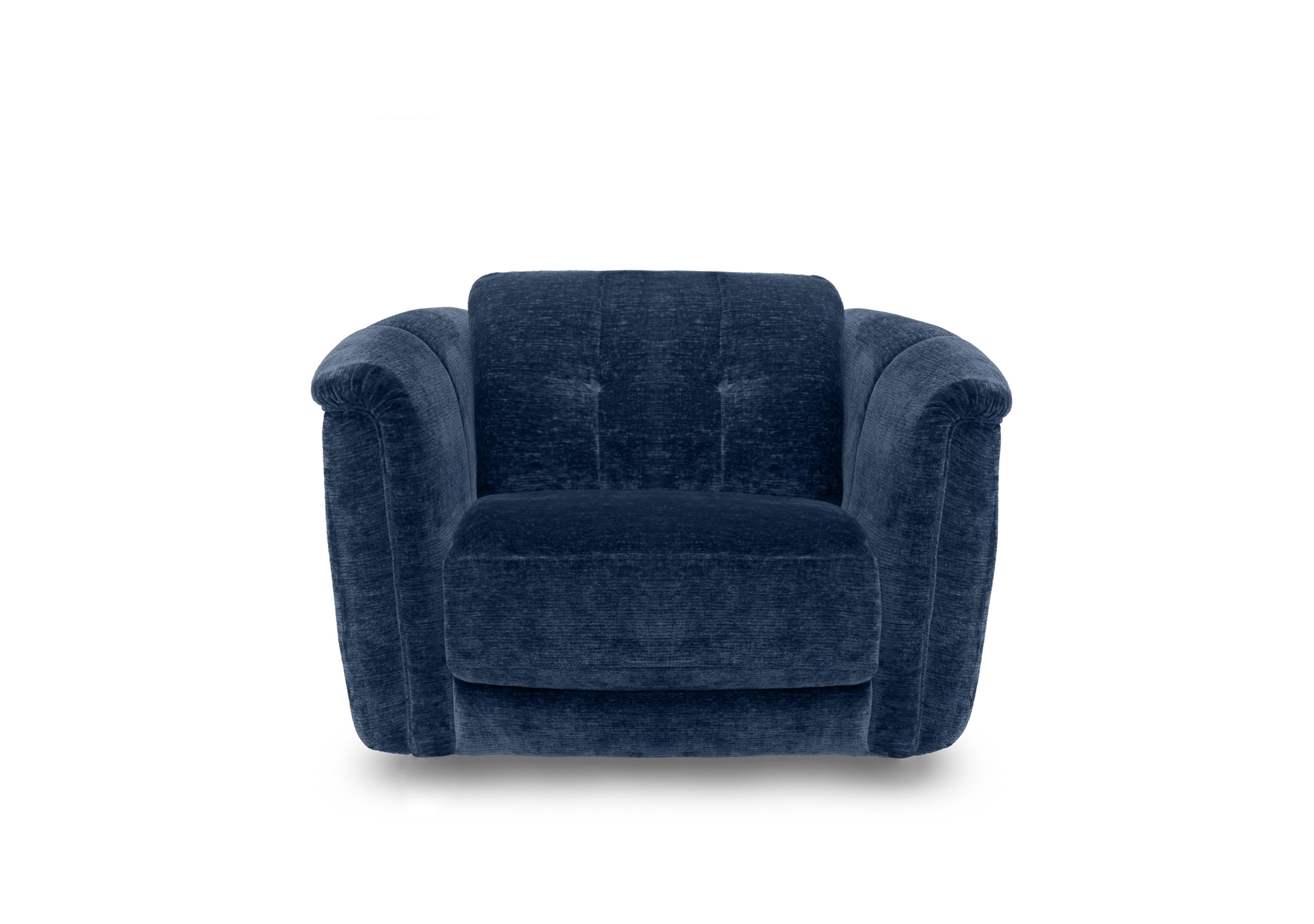 Monarch Fabric Cuddler Chair in Aston Navy 47521 on Furniture Village