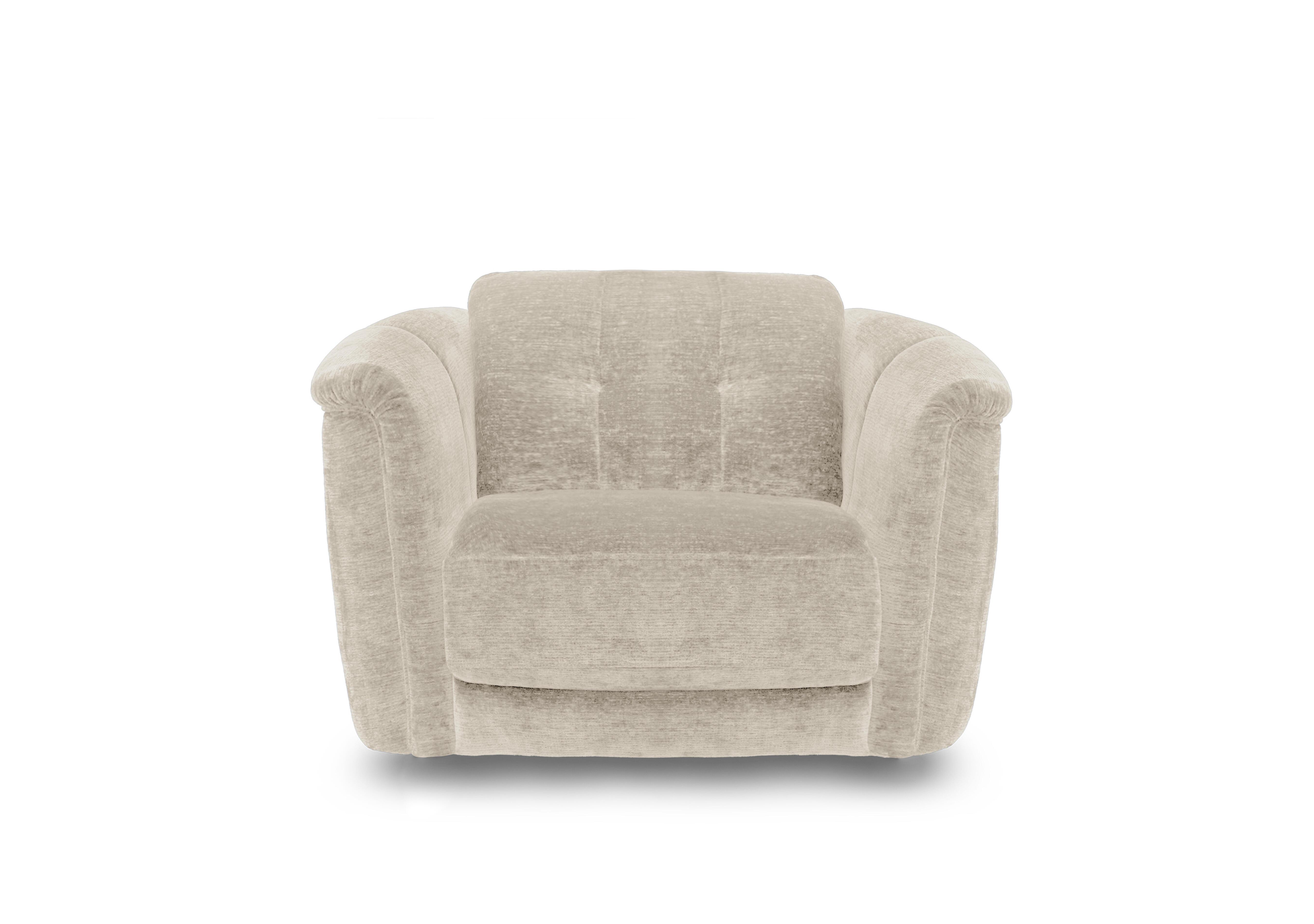 Monarch Fabric Cuddler Chair in Aston Oyster 47517 on Furniture Village