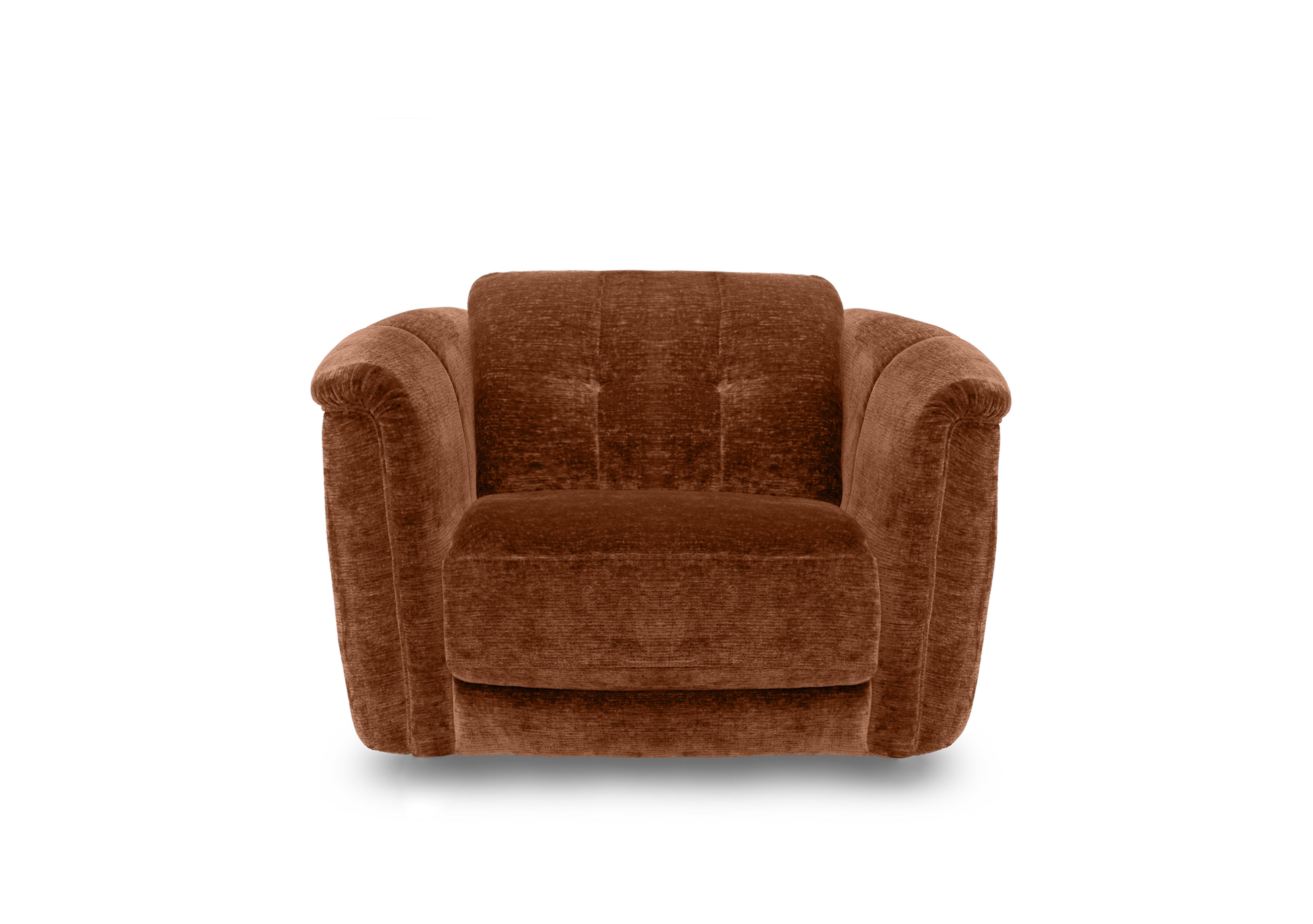 Monarch Fabric Cuddler Chair in Aston Rust 47523 on Furniture Village