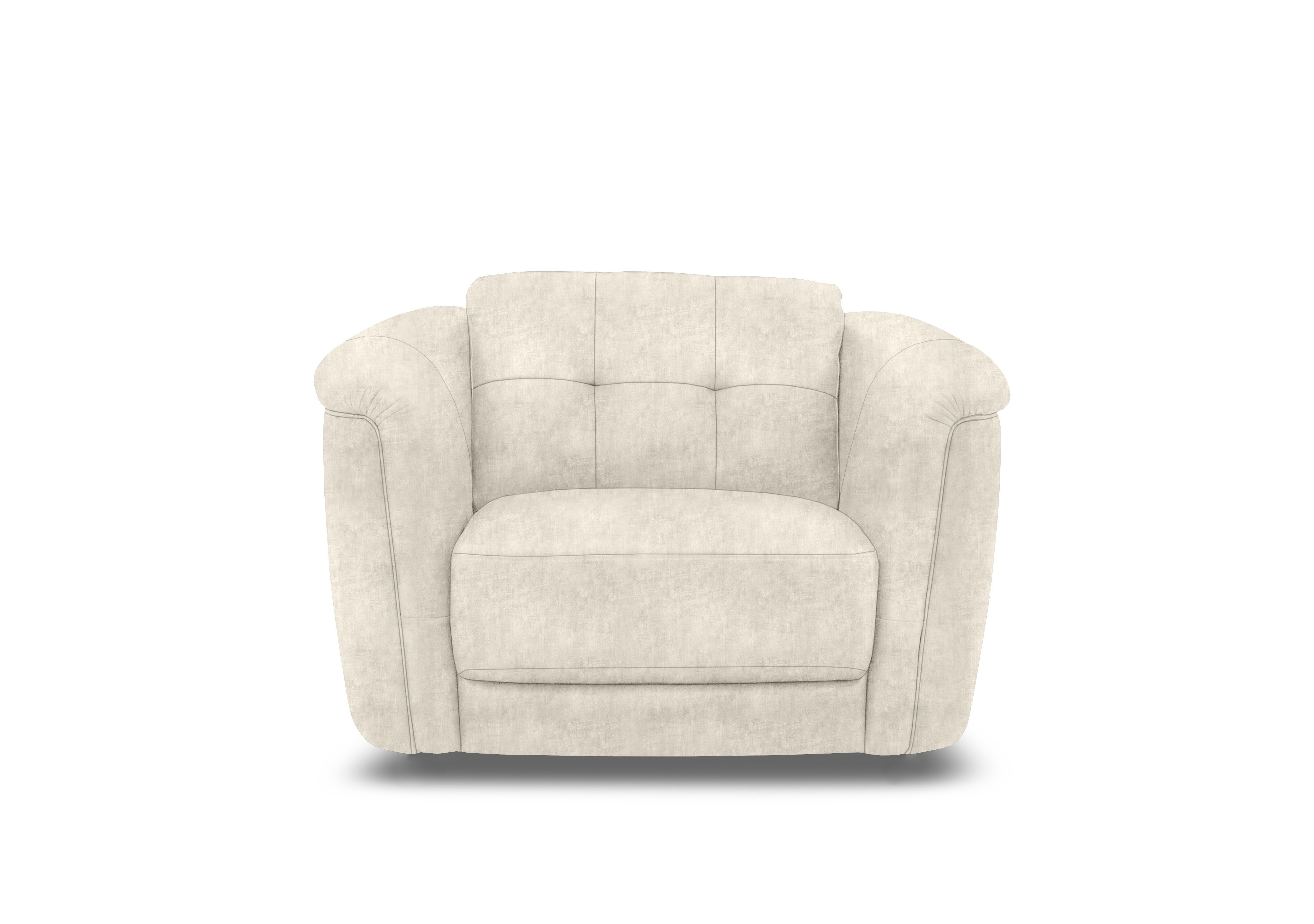 Monarch Fabric Cuddler Chair in Hudson Ivory 25102 on Furniture Village