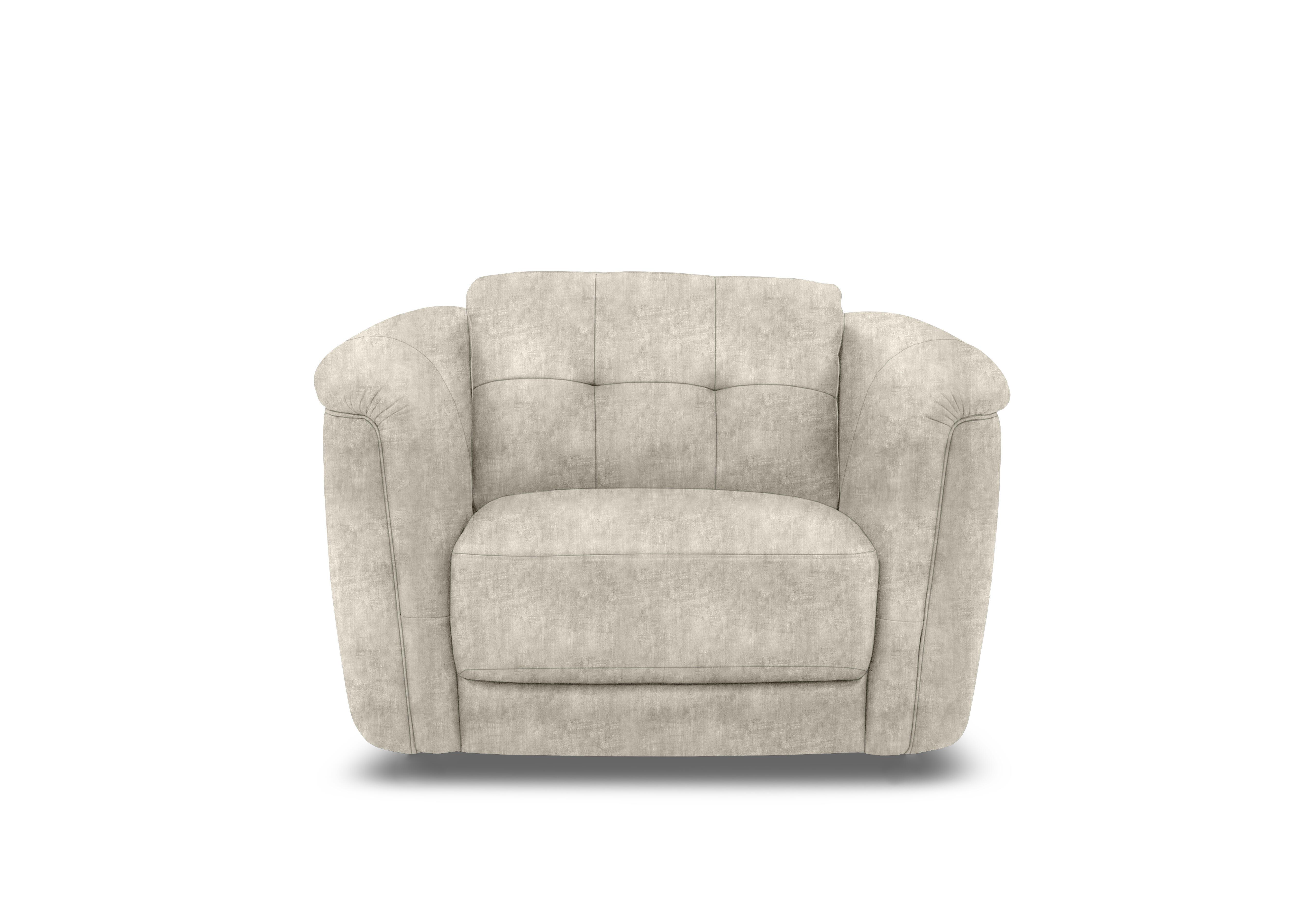 Monarch Fabric Cuddler Chair in Hudson Mink 25120 on Furniture Village