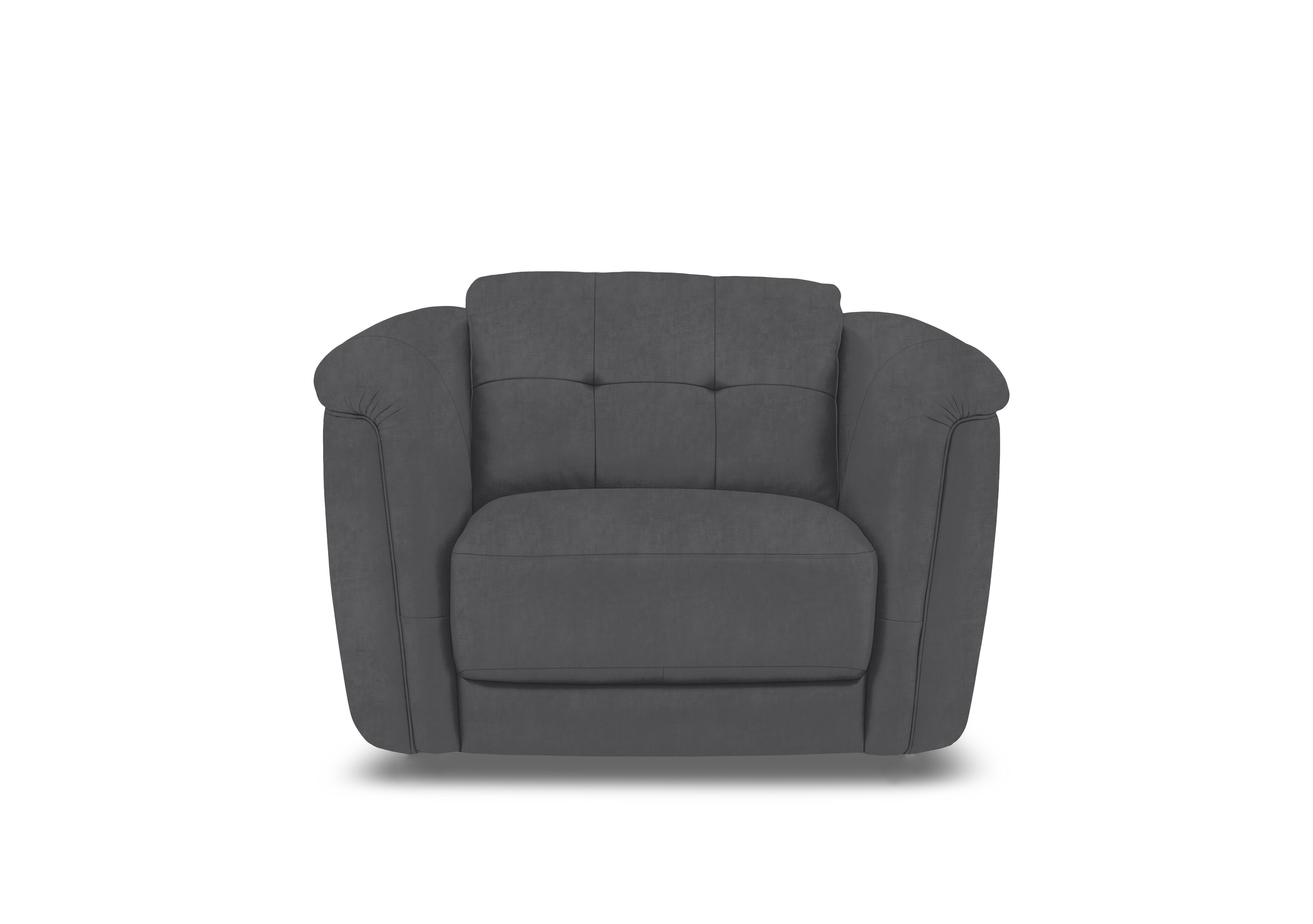 Monarch Fabric Cuddler Chair in Manhattan Charcoal 58003 on Furniture Village