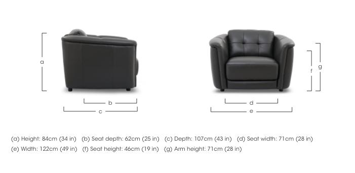 Monarch Leather Cuddler Chair in  on Furniture Village