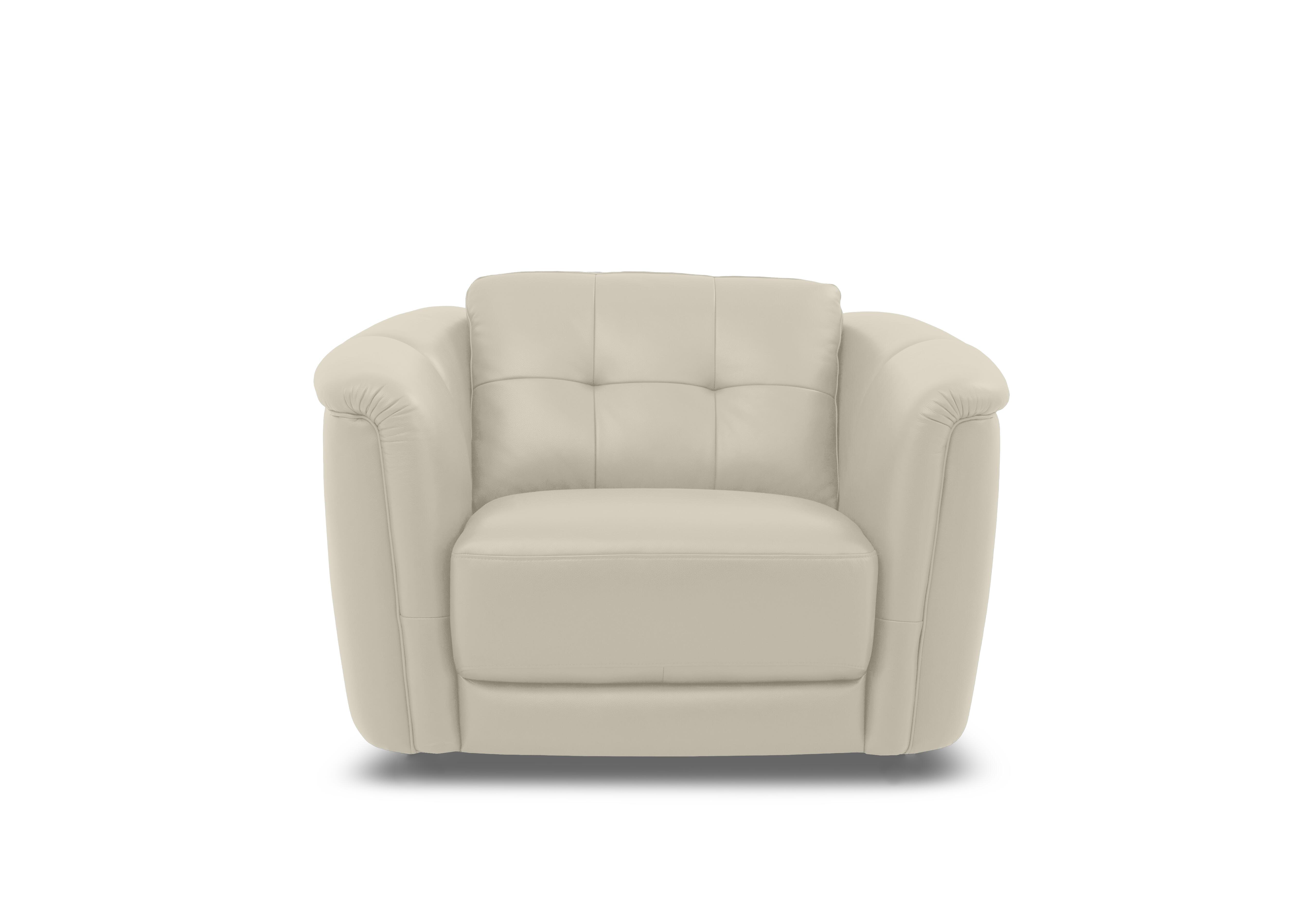 Monarch Leather Cuddler Chair in Montana Bone China Cat-60/05 on Furniture Village