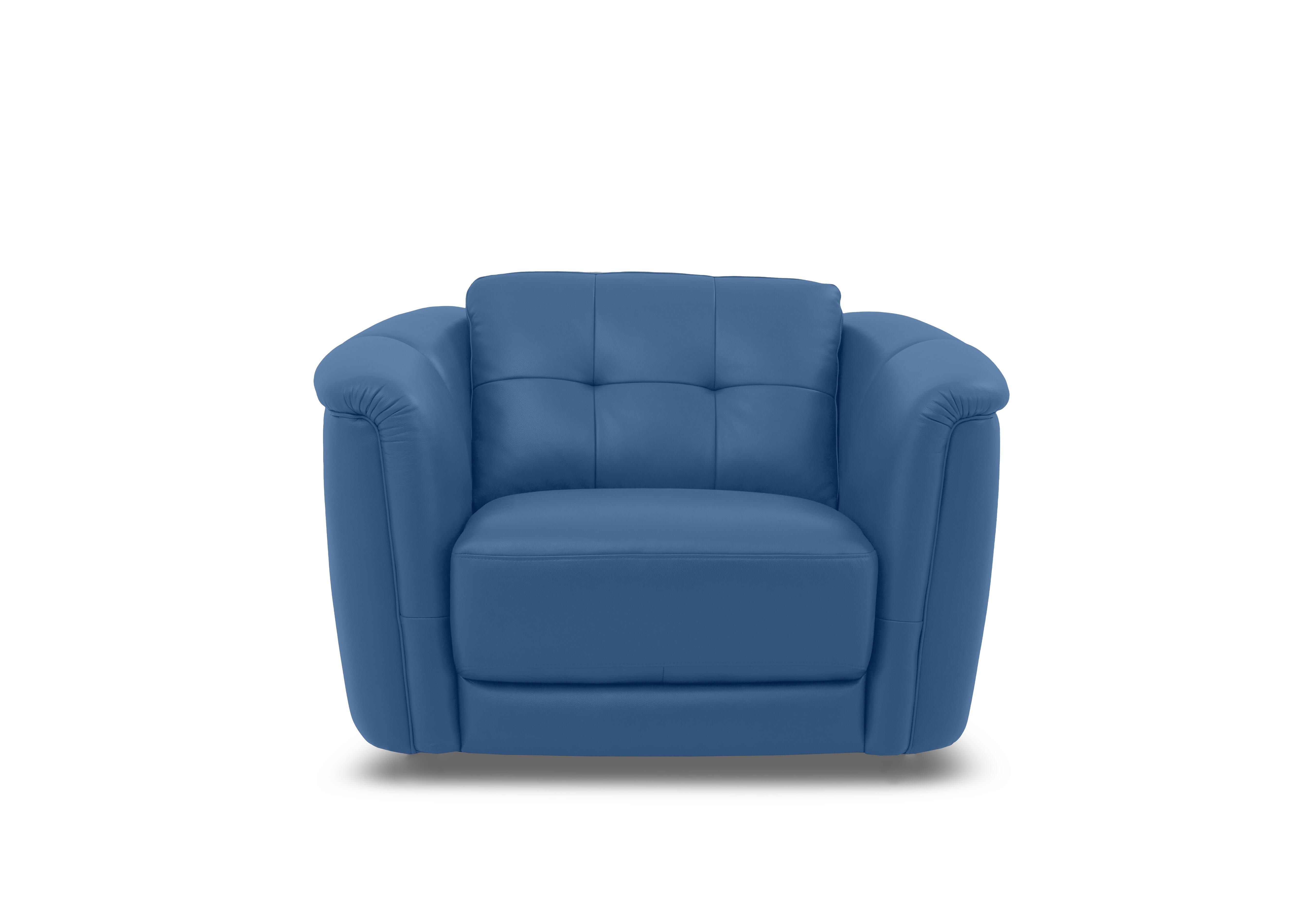 Monarch Leather Cuddler Chair in Oslo Aegean Cat-40/12 on Furniture Village
