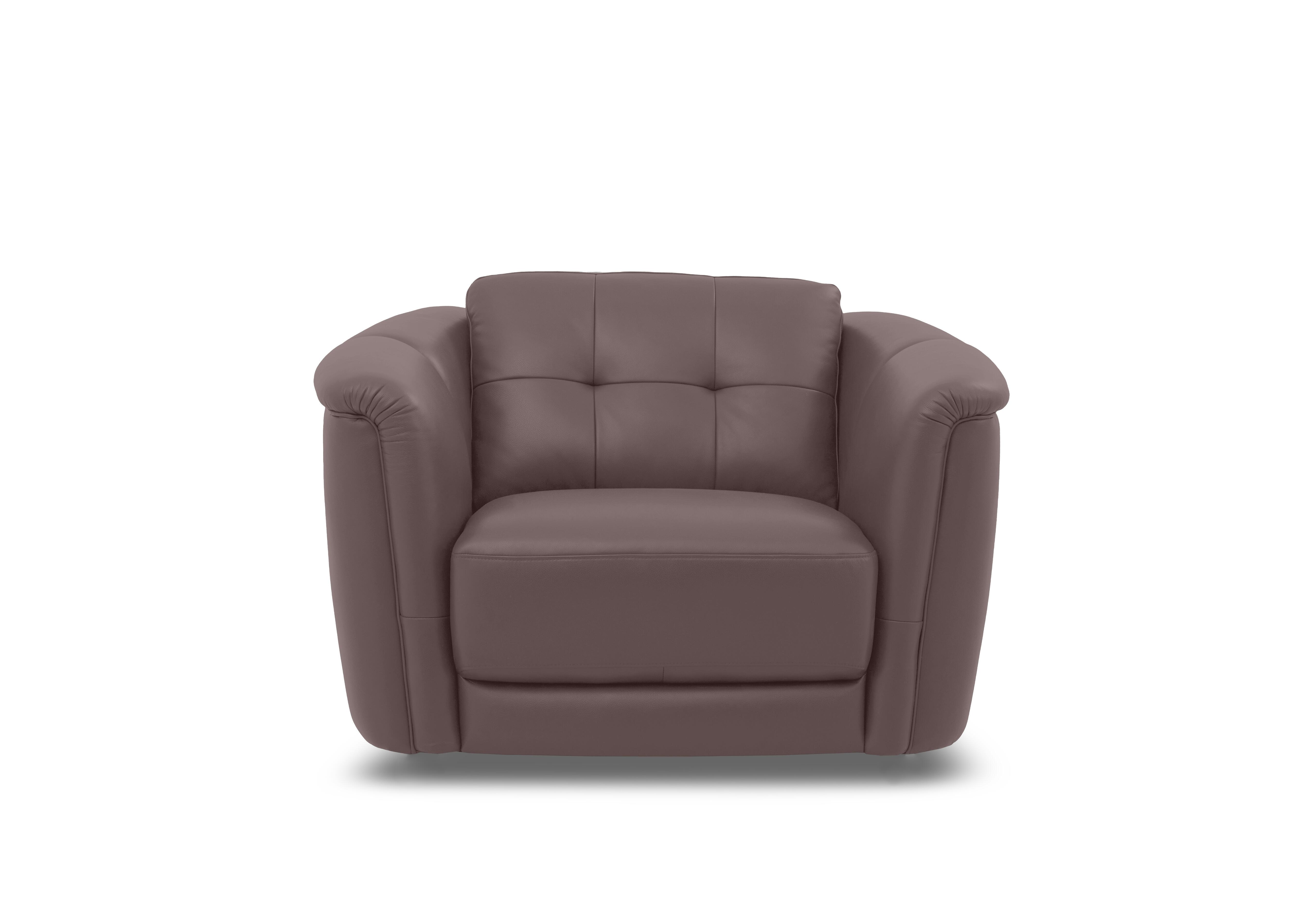 Monarch Leather Cuddler Chair in Oslo Mulberry Cat-40/30 on Furniture Village