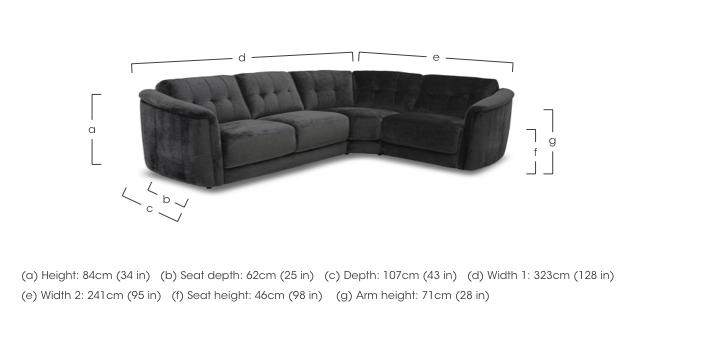 Monarch Small Fabric Corner Sofa in  on Furniture Village