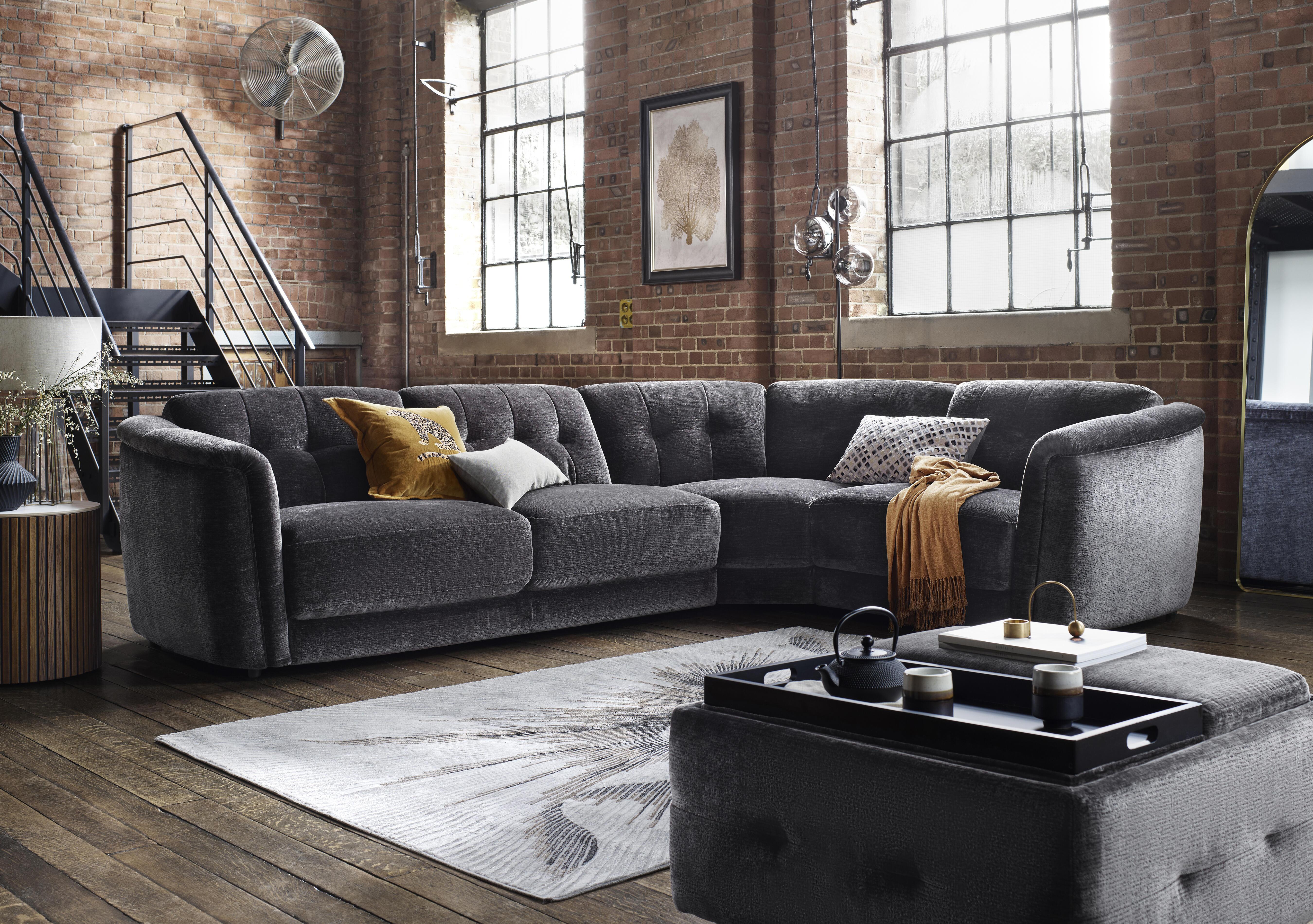 Monarch Small Fabric Corner Sofa in  on Furniture Village
