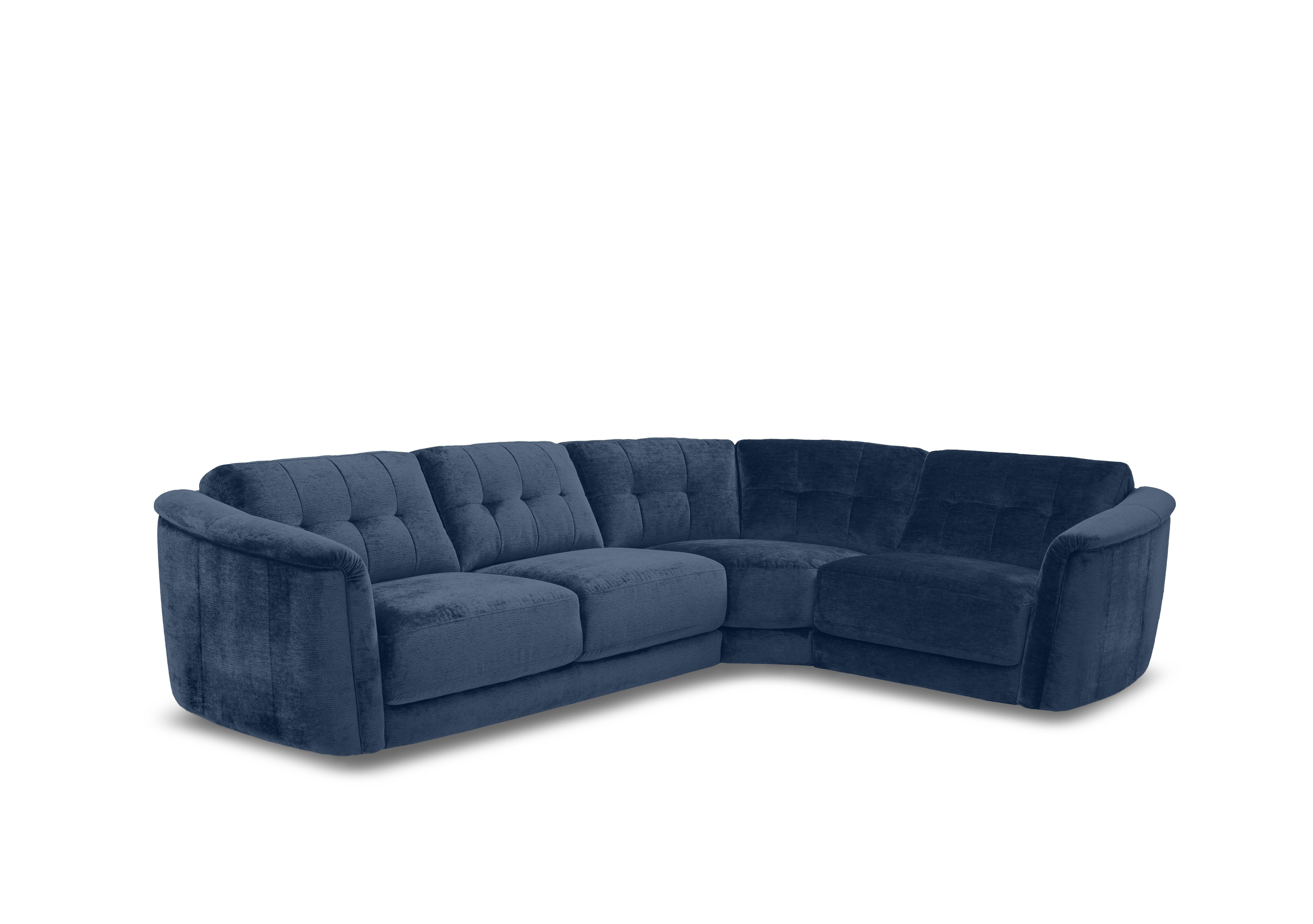 Monarch Small Fabric Corner Sofa in Aston Navy 47521 on Furniture Village