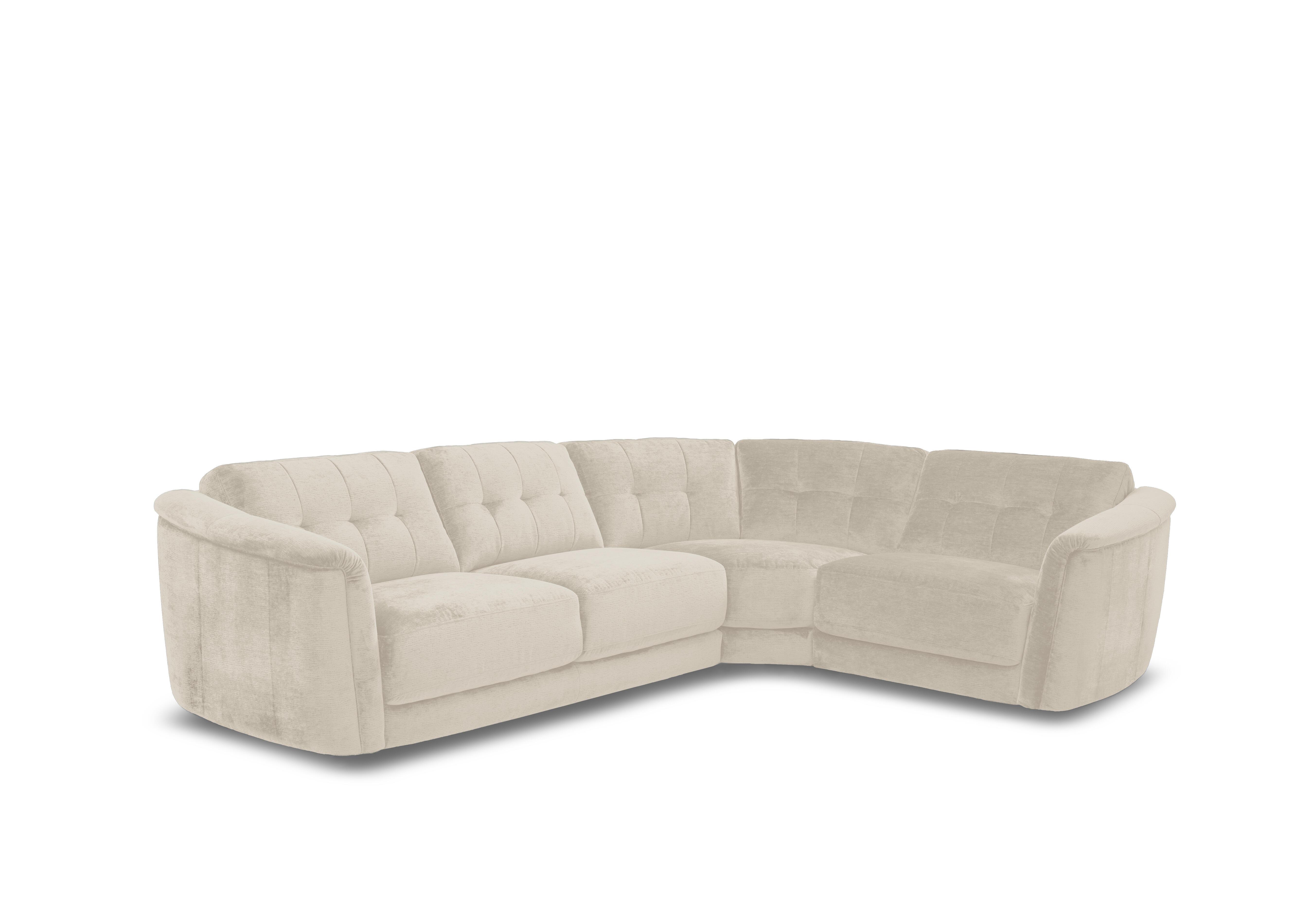 Monarch Small Fabric Corner Sofa in Aston Oyster 47517 on Furniture Village