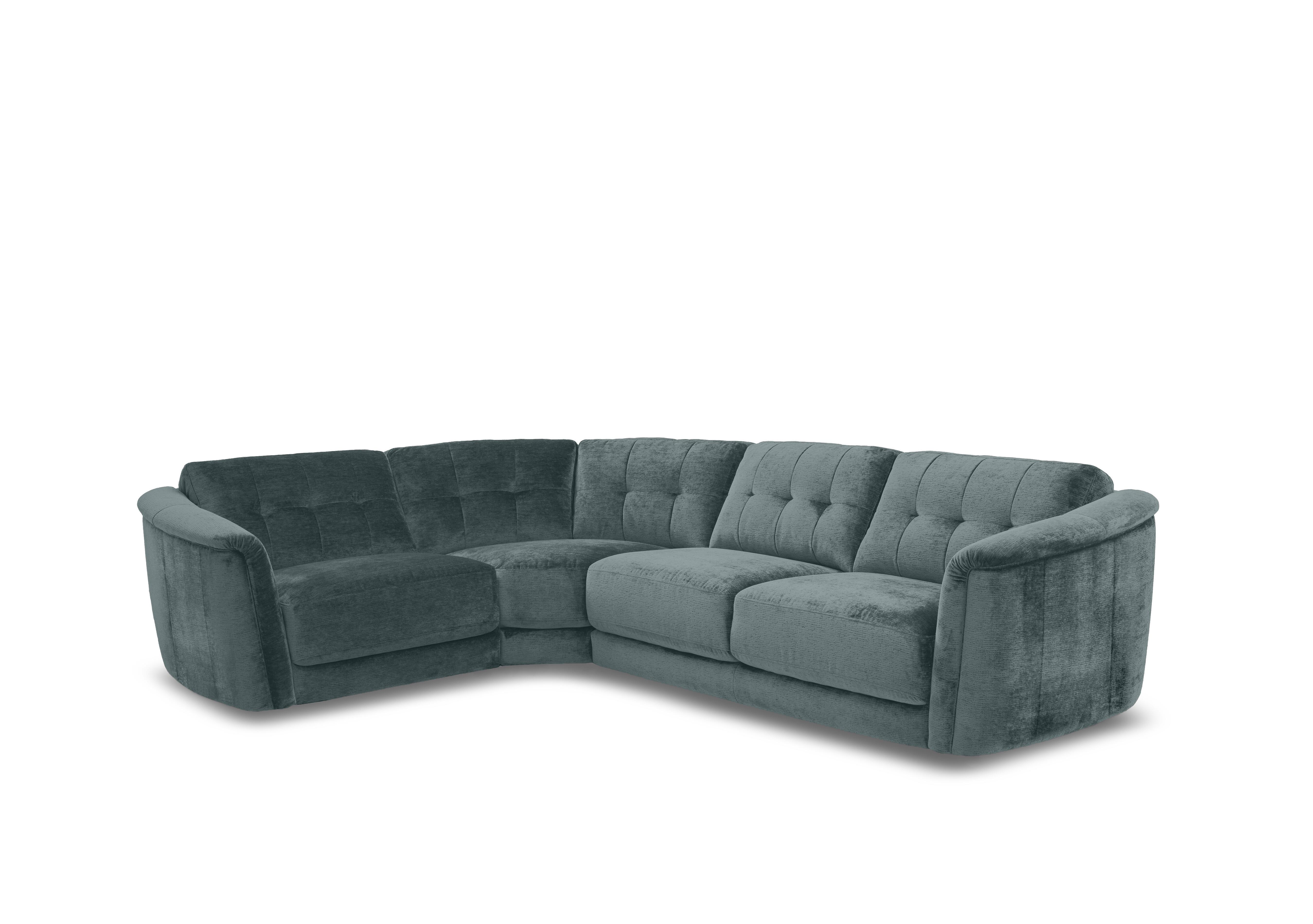 Monarch Small Fabric Corner Sofa in Aston Seafoam 47520 on Furniture Village