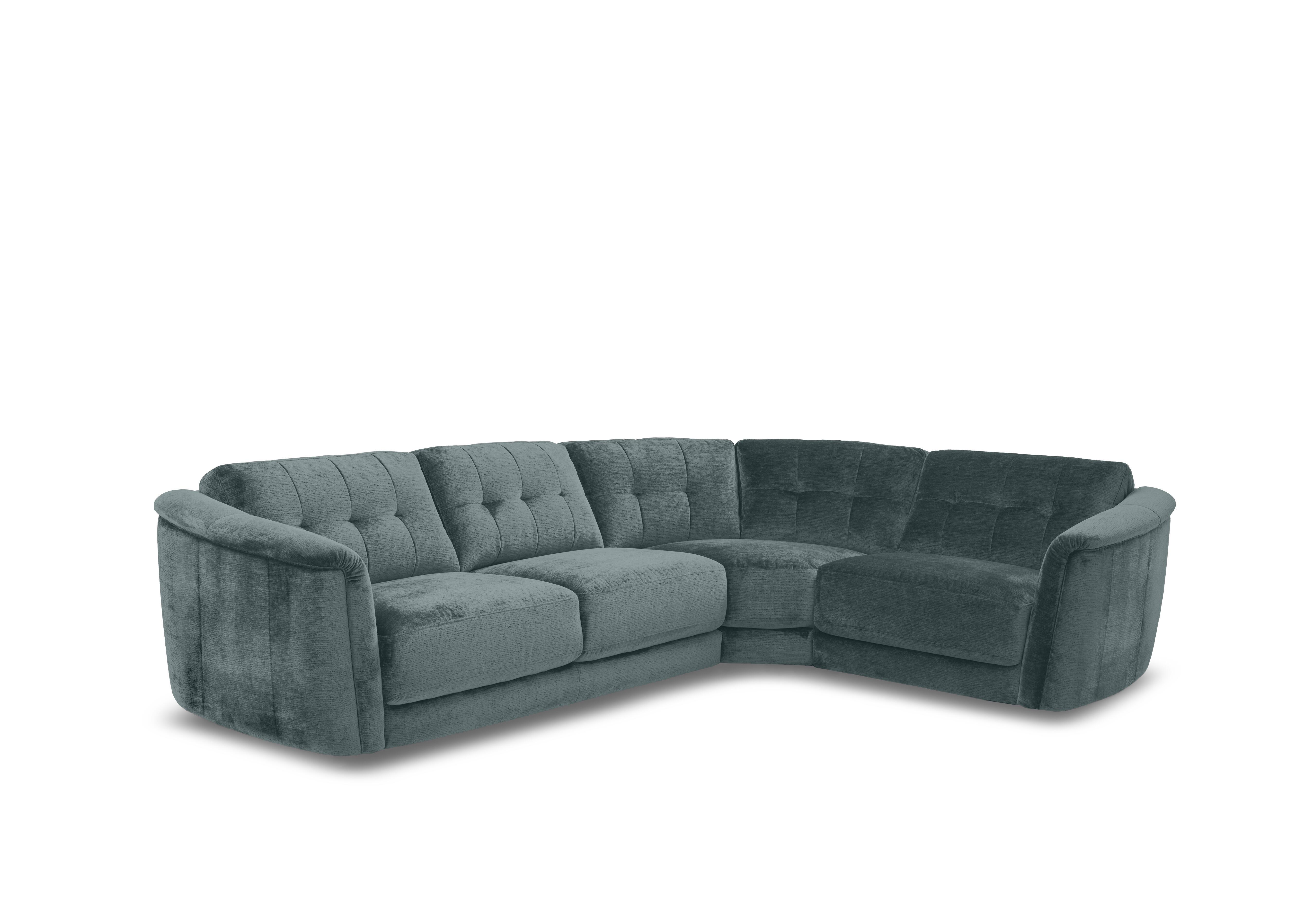 Monarch Small Fabric Corner Sofa in Aston Seafoam 47520 on Furniture Village