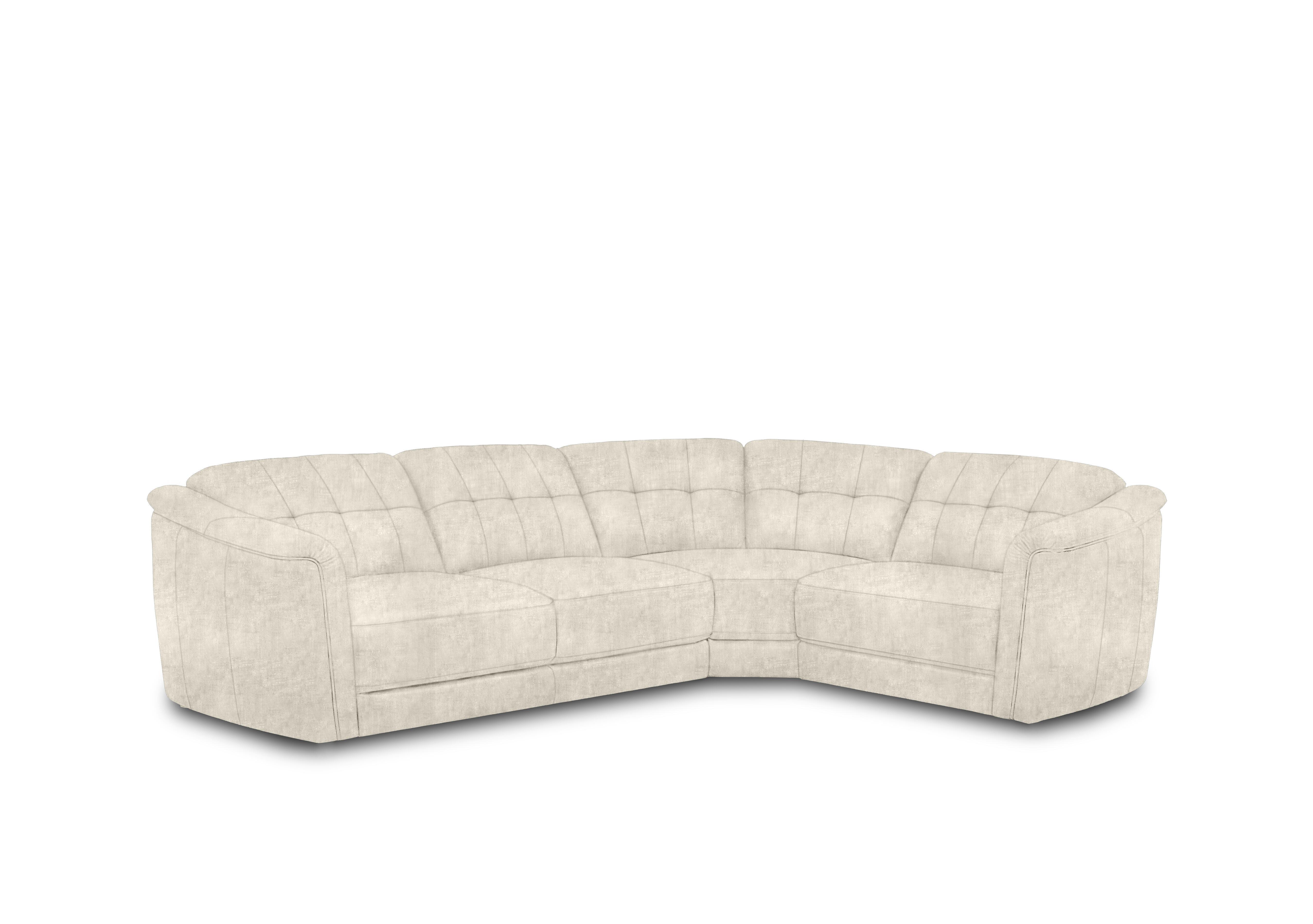 Monarch Small Fabric Corner Sofa in Hudson Ivory 25102 on Furniture Village