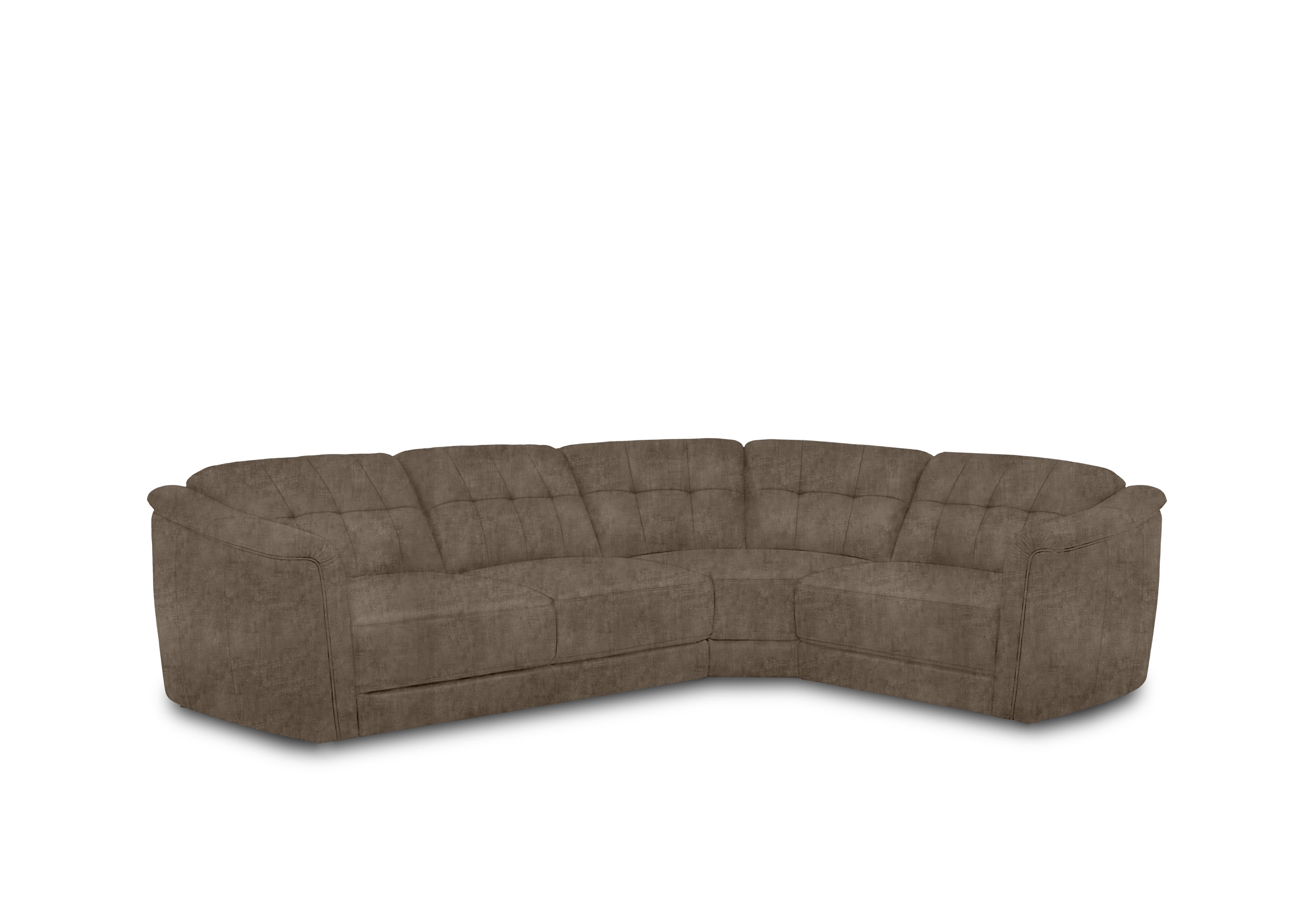 Monarch Small Fabric Corner Sofa in Hudson Mocha 25431 on Furniture Village