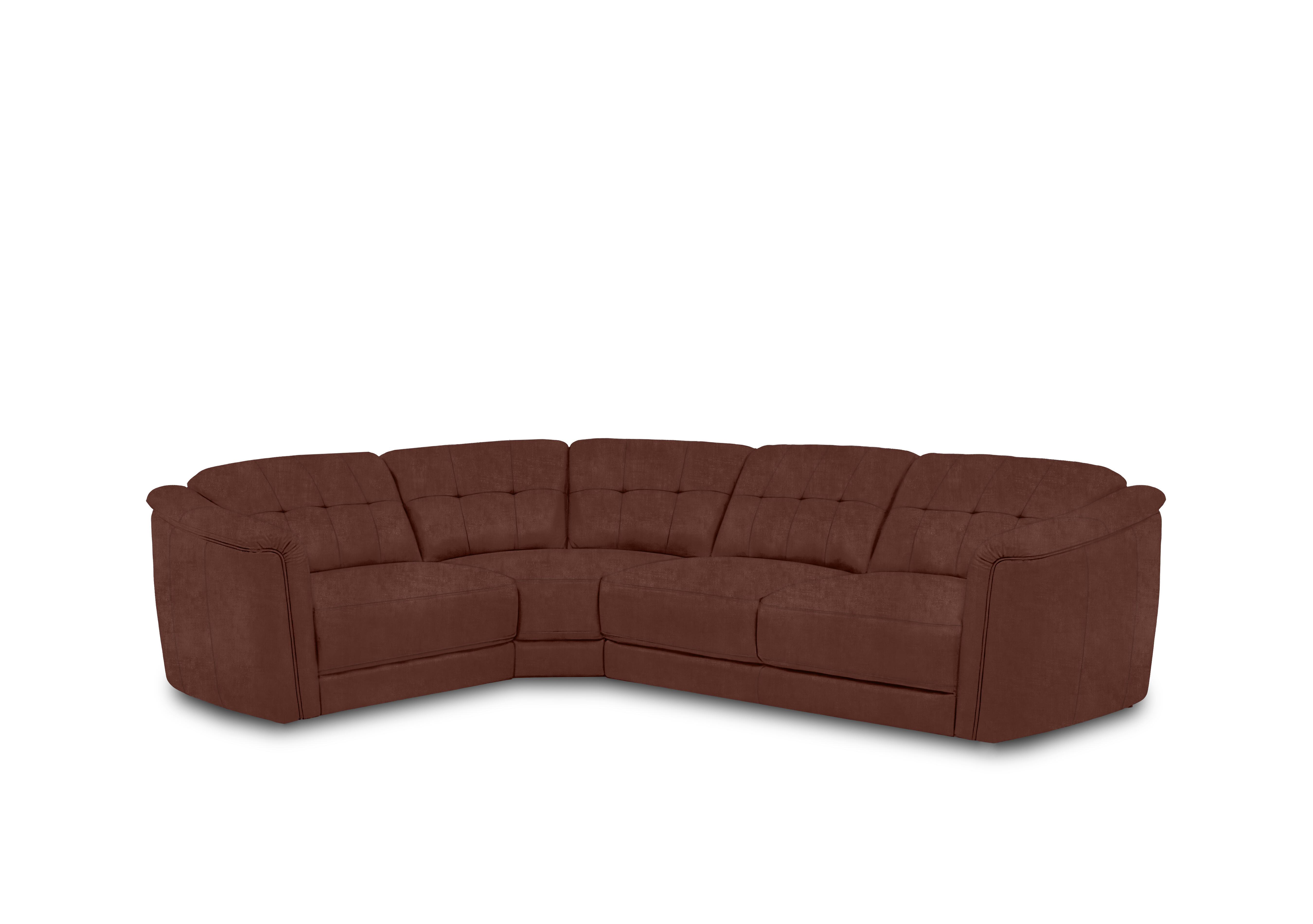 Monarch Small Fabric Corner Sofa in Manhattan Burnt Sienna 58008 on Furniture Village