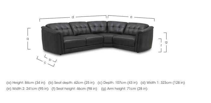 Monarch Small Leather Corner Sofa in  on Furniture Village
